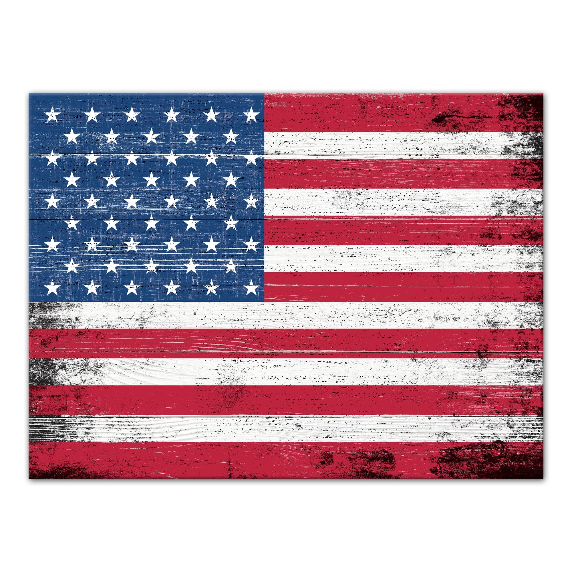 Distressed Flag 18x24 Canvas Wall Art
