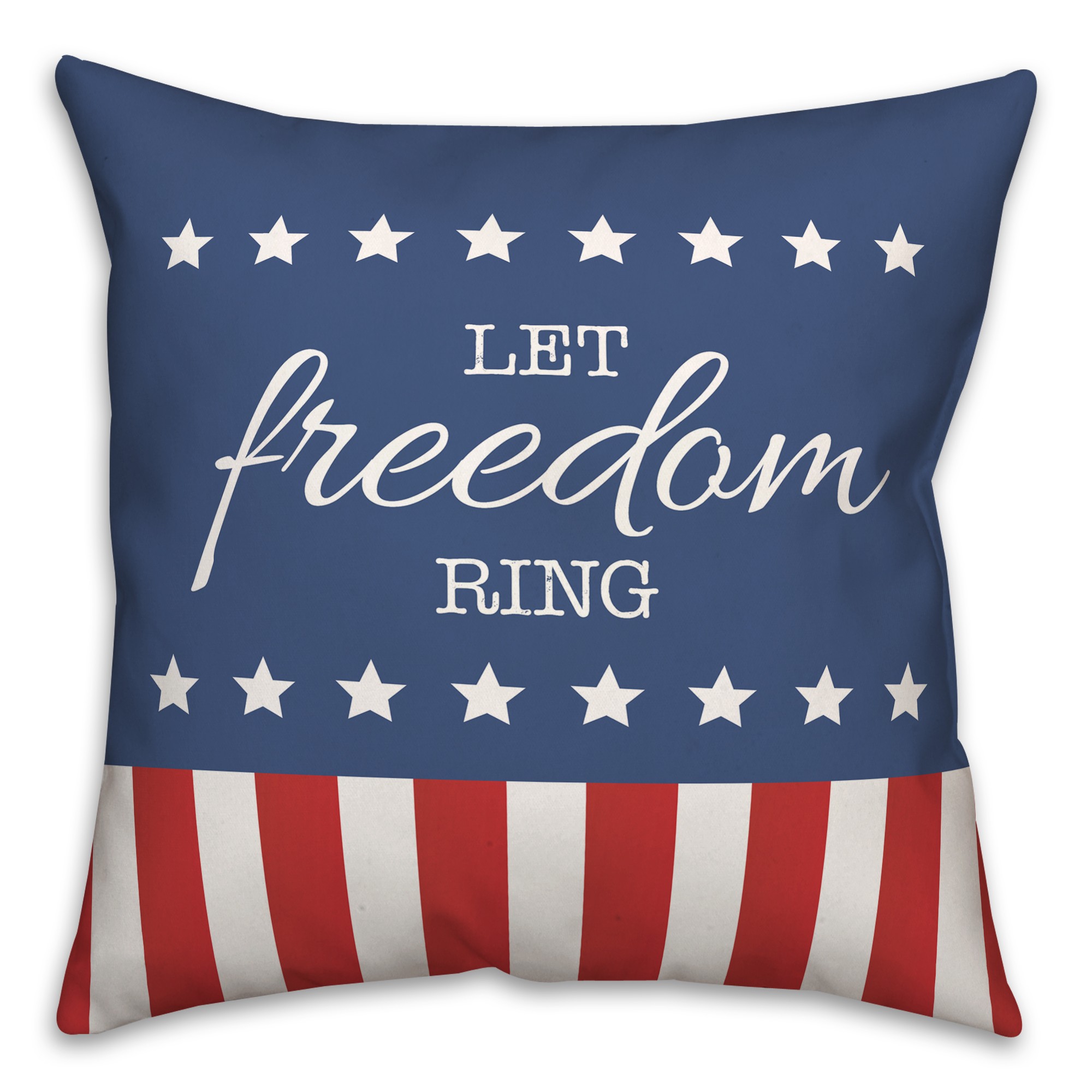 Freedom Stripes 18x18 Spun Poly Pillow