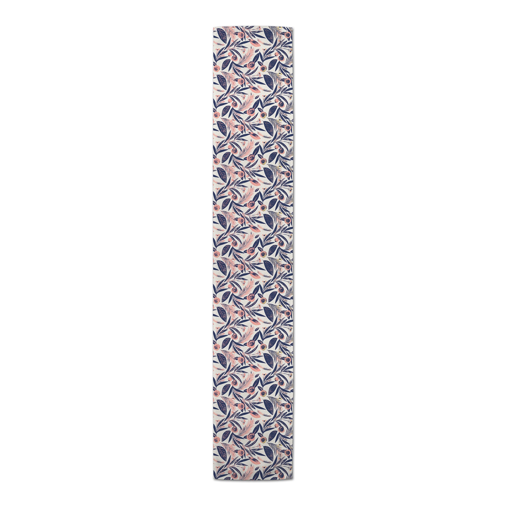Navy and Pink Florals Runner