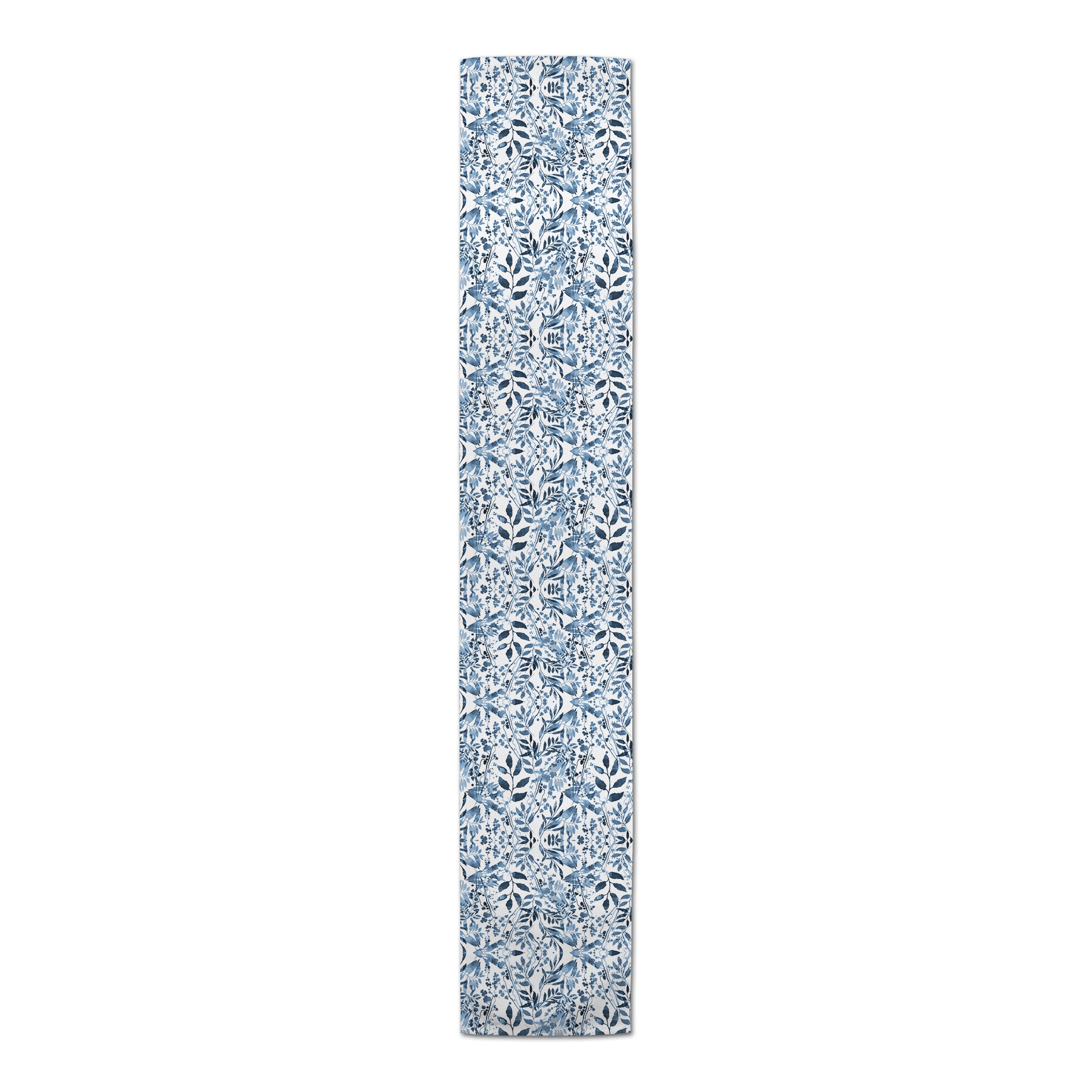 Blue Watercolor Florals  Runner