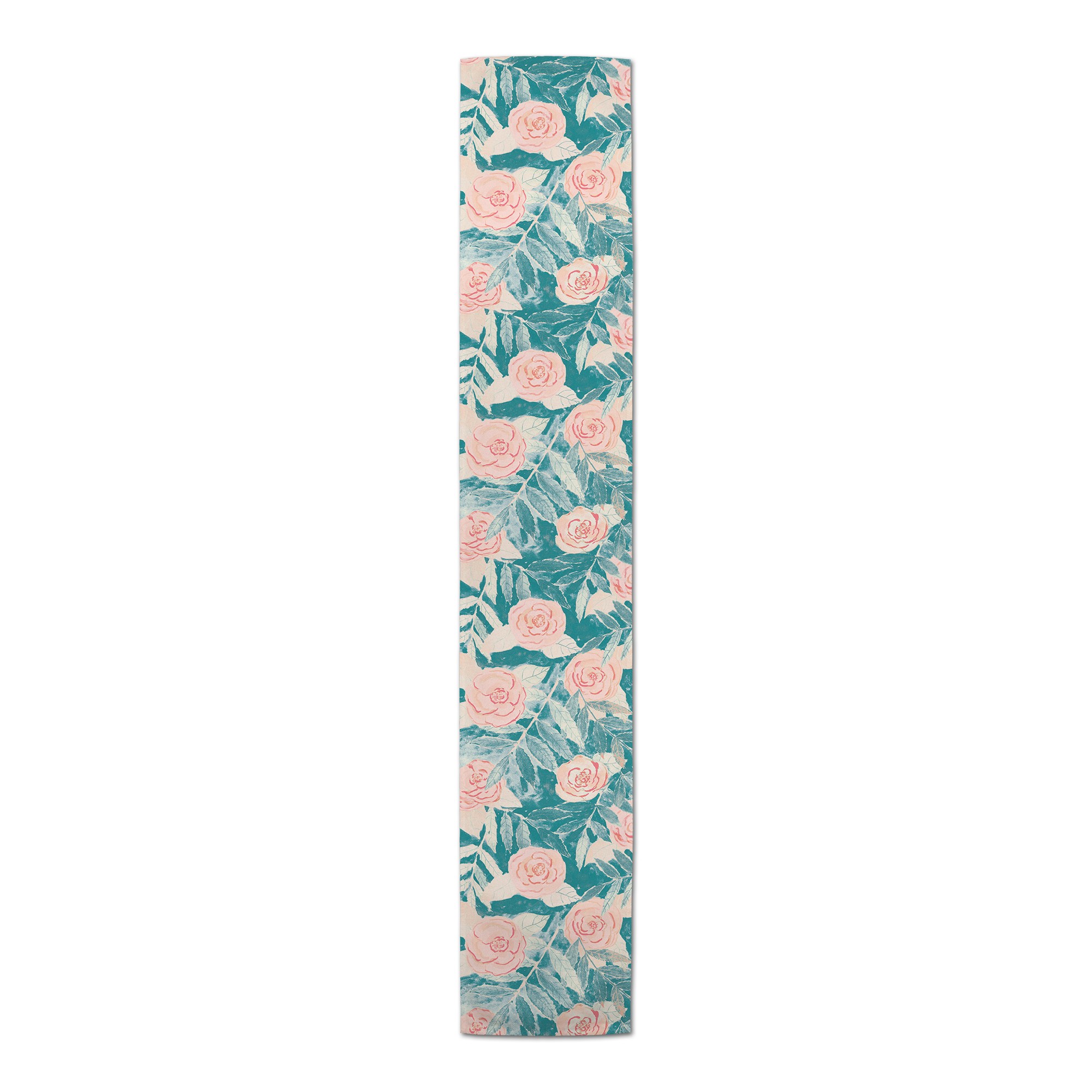 Teal and Pink Fashion Florals  Runner