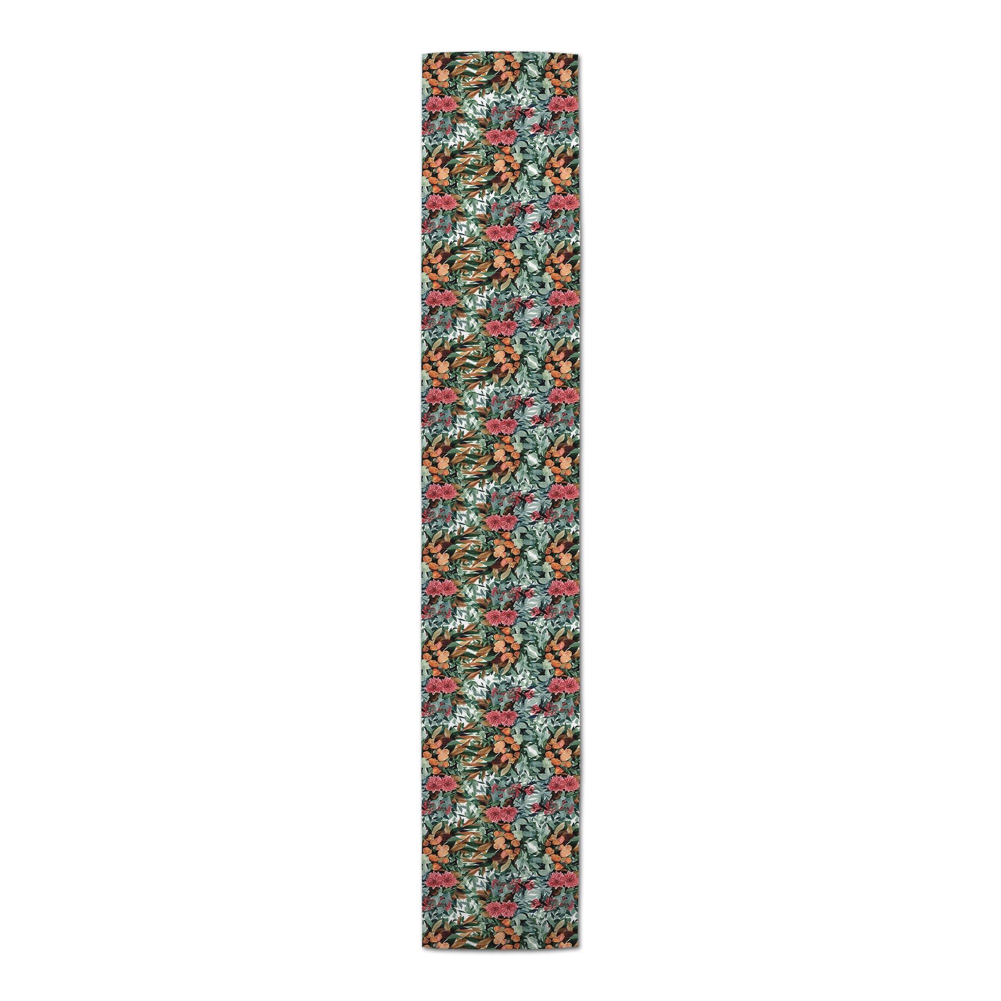 Warm and Cool Watercolor Florals  Runner