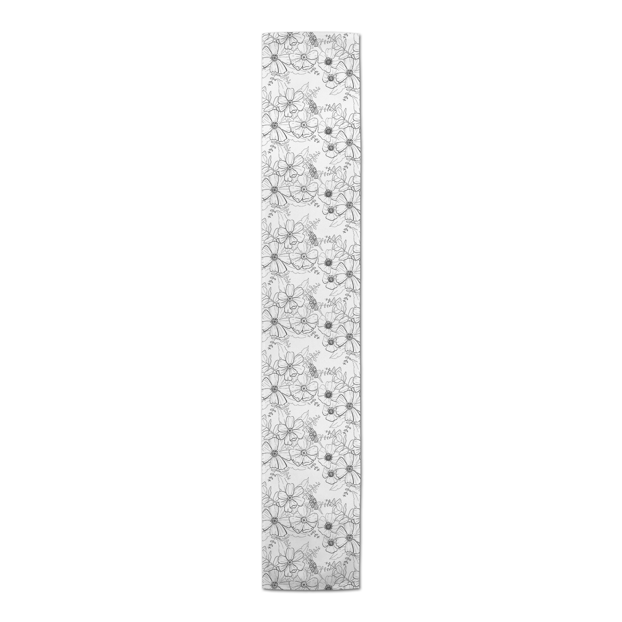 Hand Drawn Flowers Runner