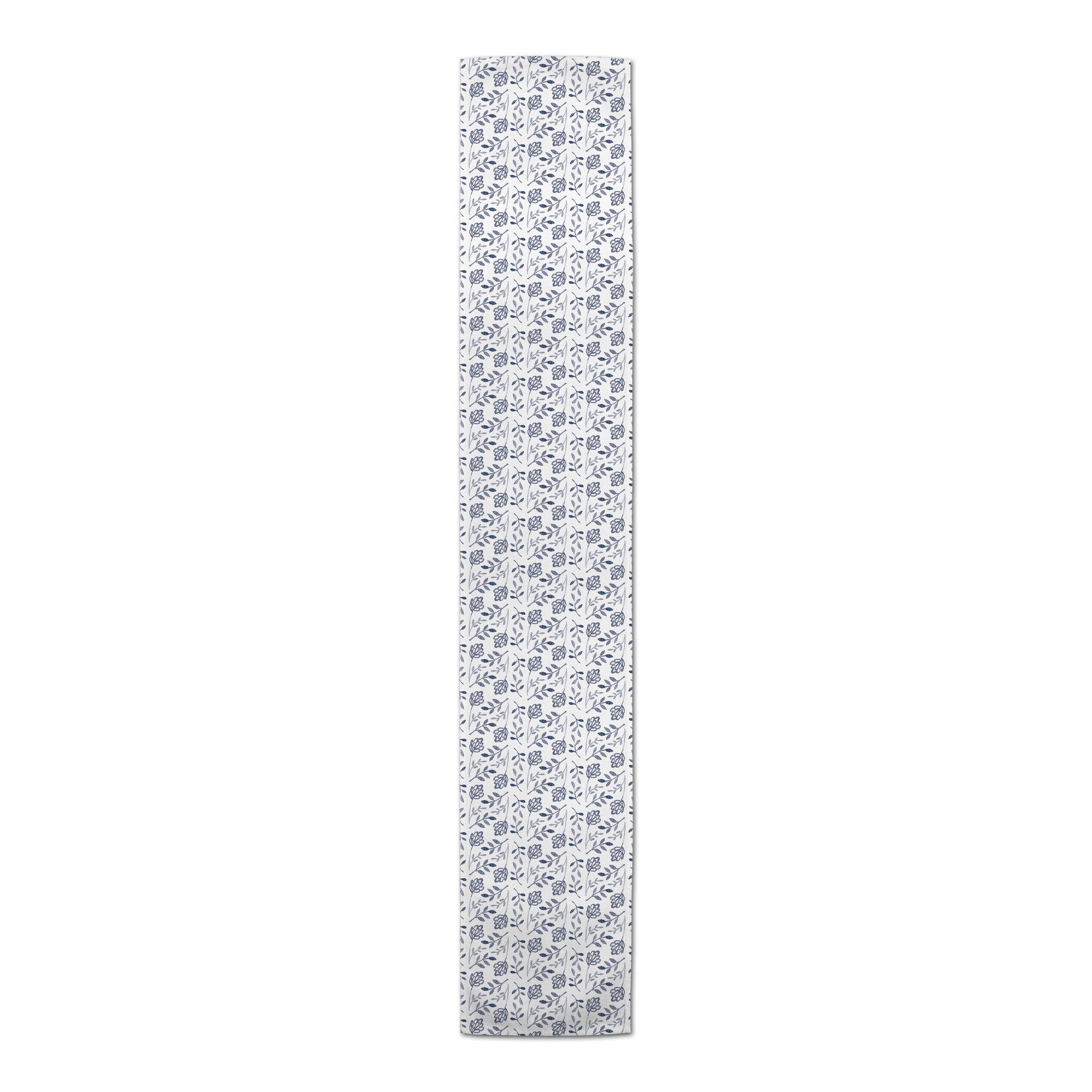 Navy Watercolor Florals Runner