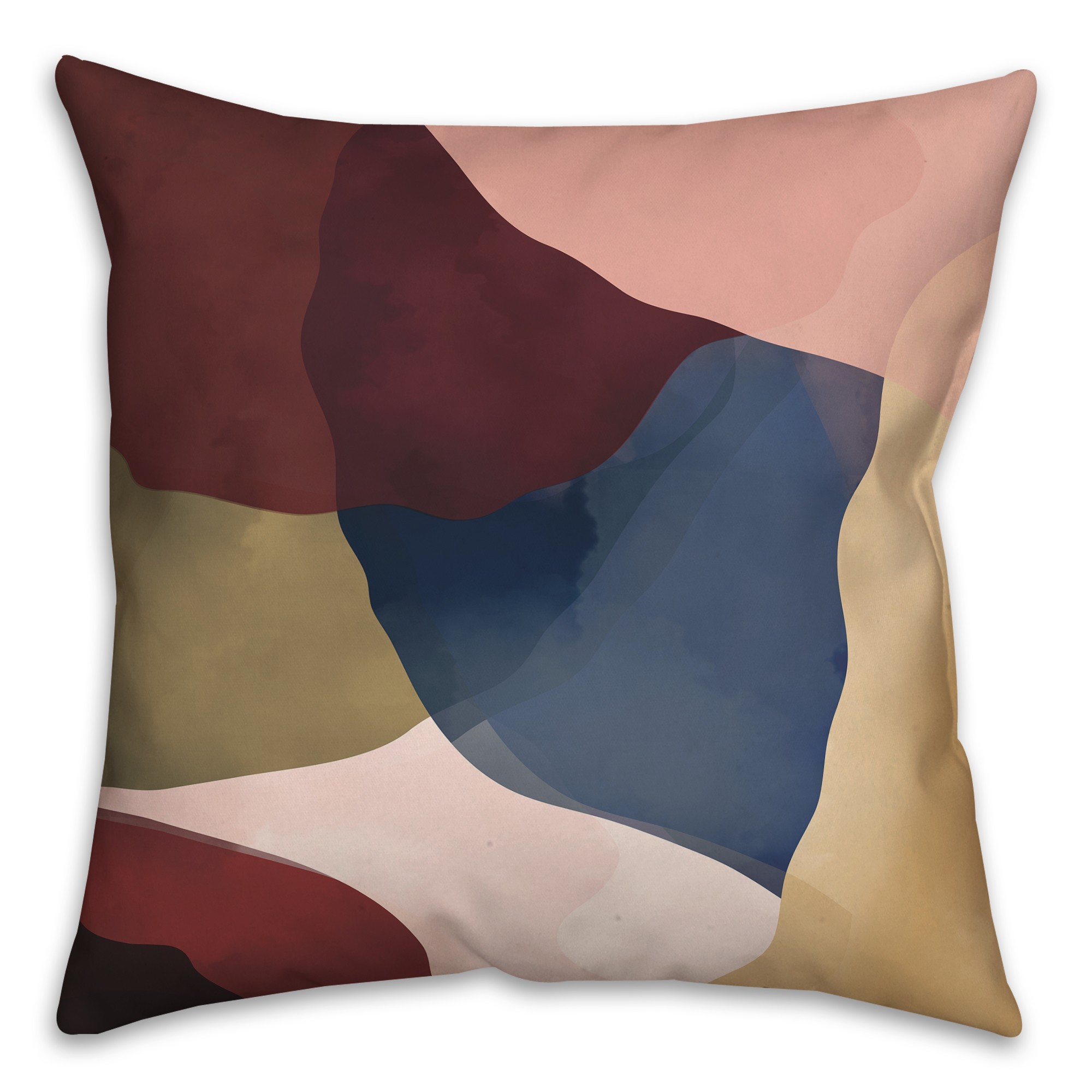 Dark Organic Shapes 18x18 Indoor / Outdoor Pillow