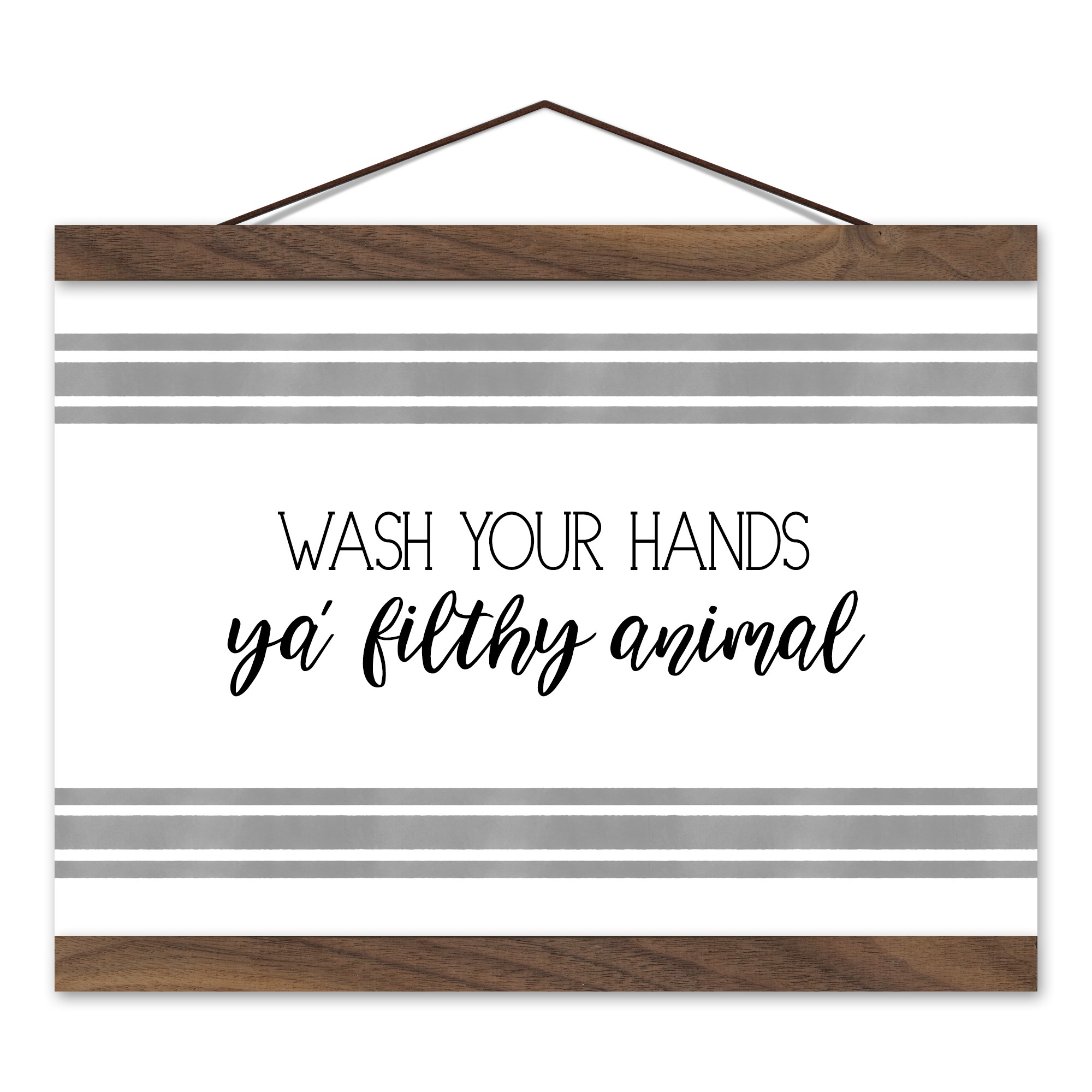 Filthy Animal 12x8 Teak Hanging Canvas