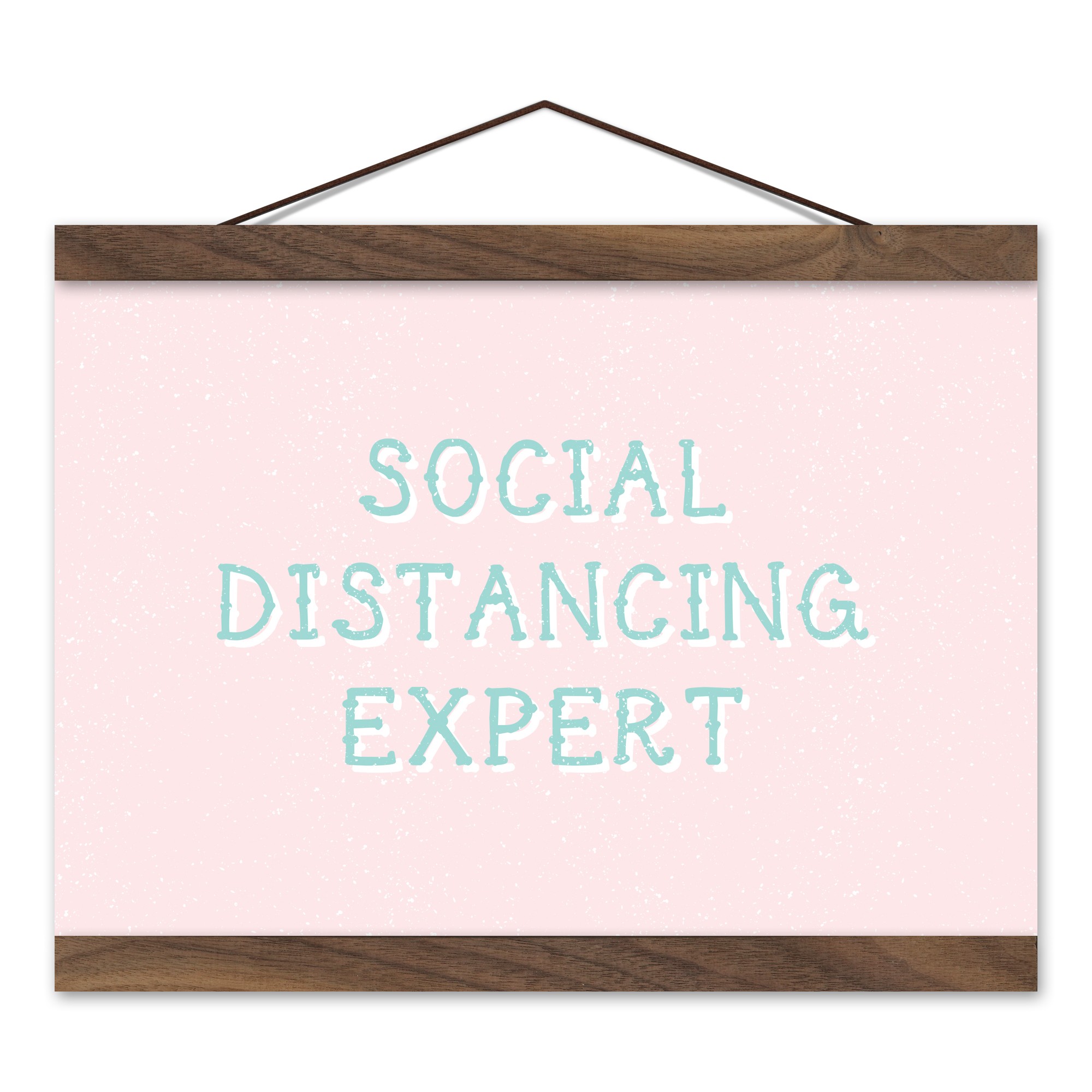 Social Distancing Expert 12x8 Teak Hanging Canvas