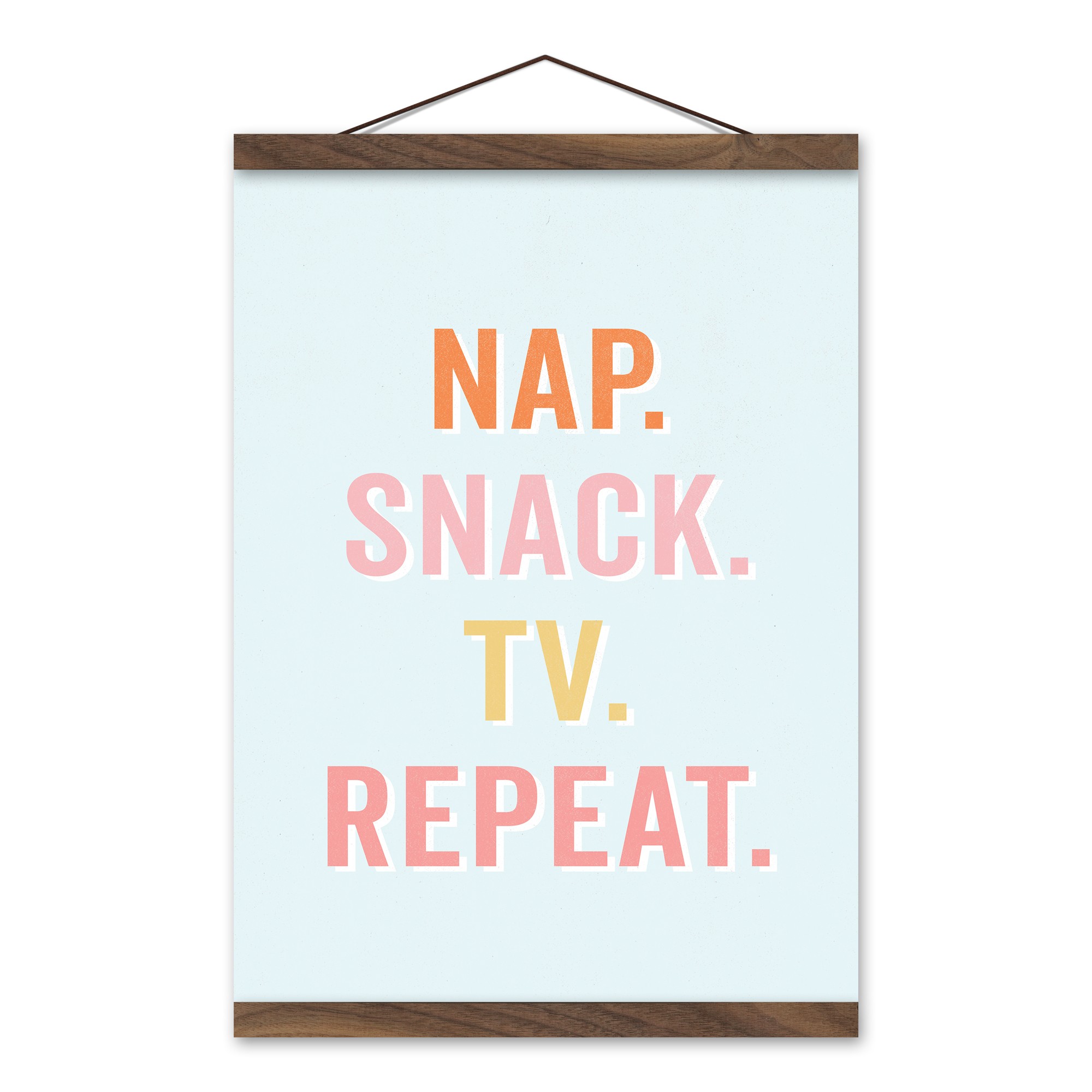 Quarantine Schedule 12x16 Teak Hanging Canvas