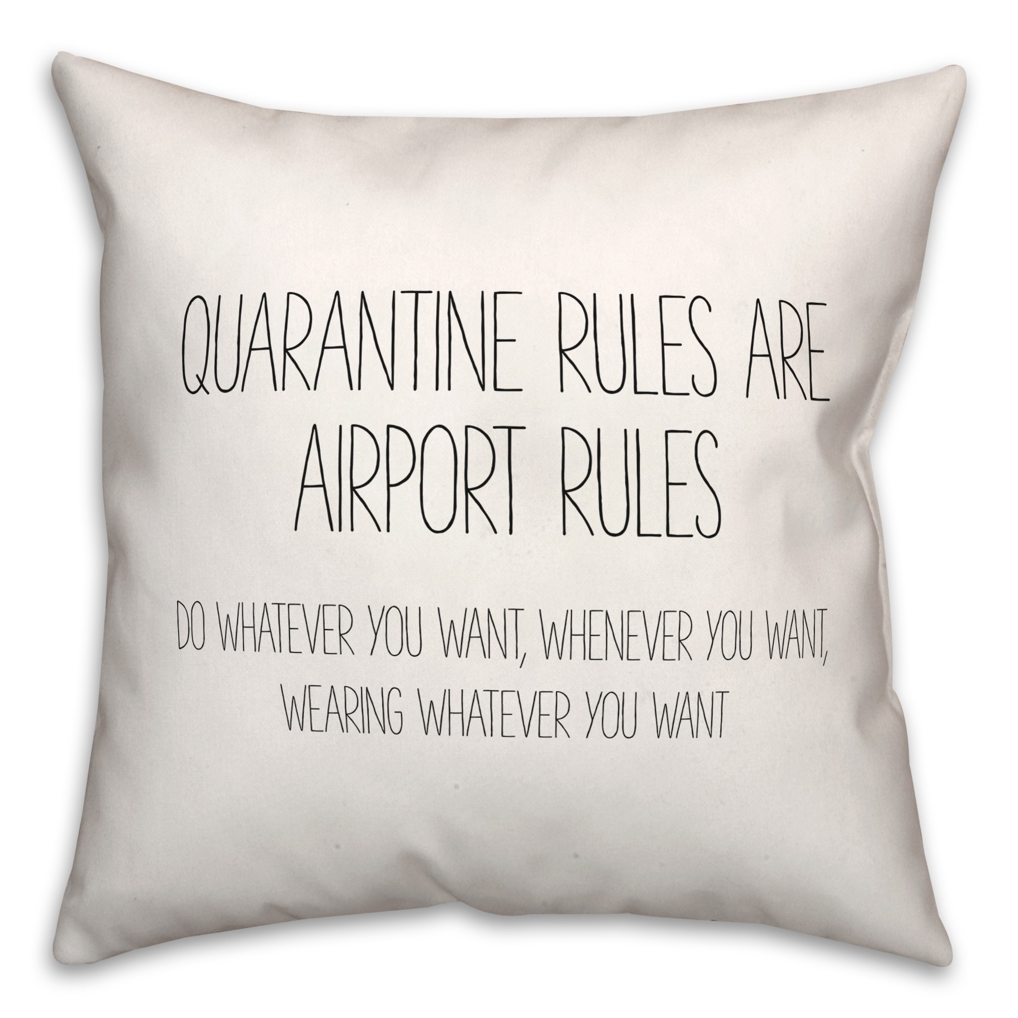 Quarantine Rules 18x18 Spun Poly Pillow