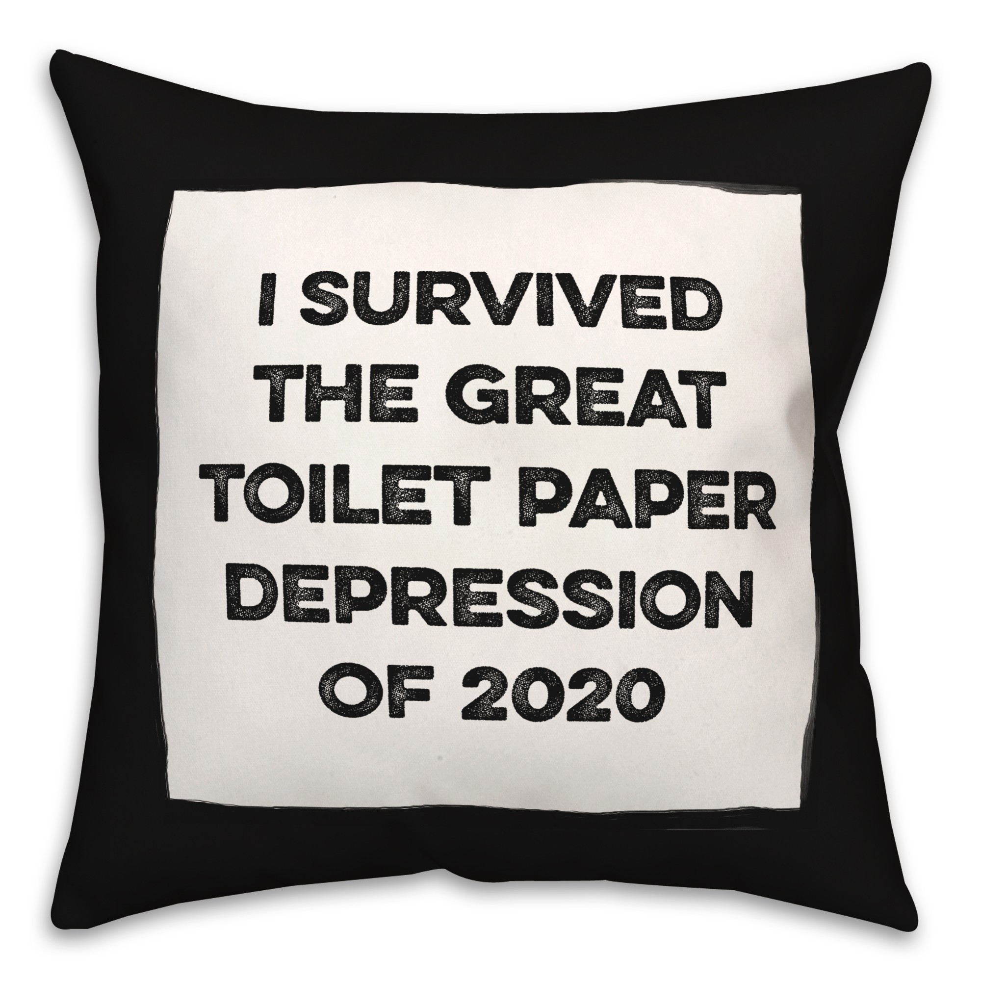 Toilet Paper Depression 18x18 Spun Poly Pillow