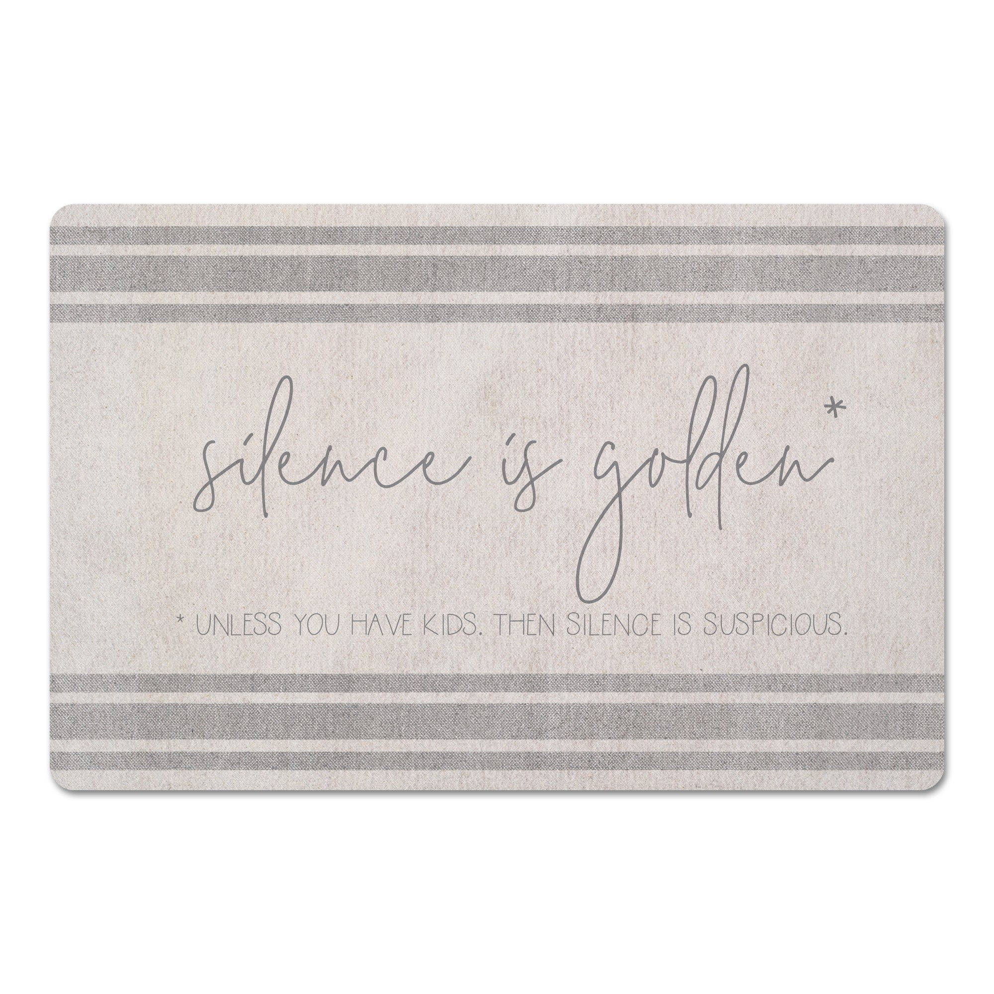 Golden Silence Stripes 27x18 Floor Mat