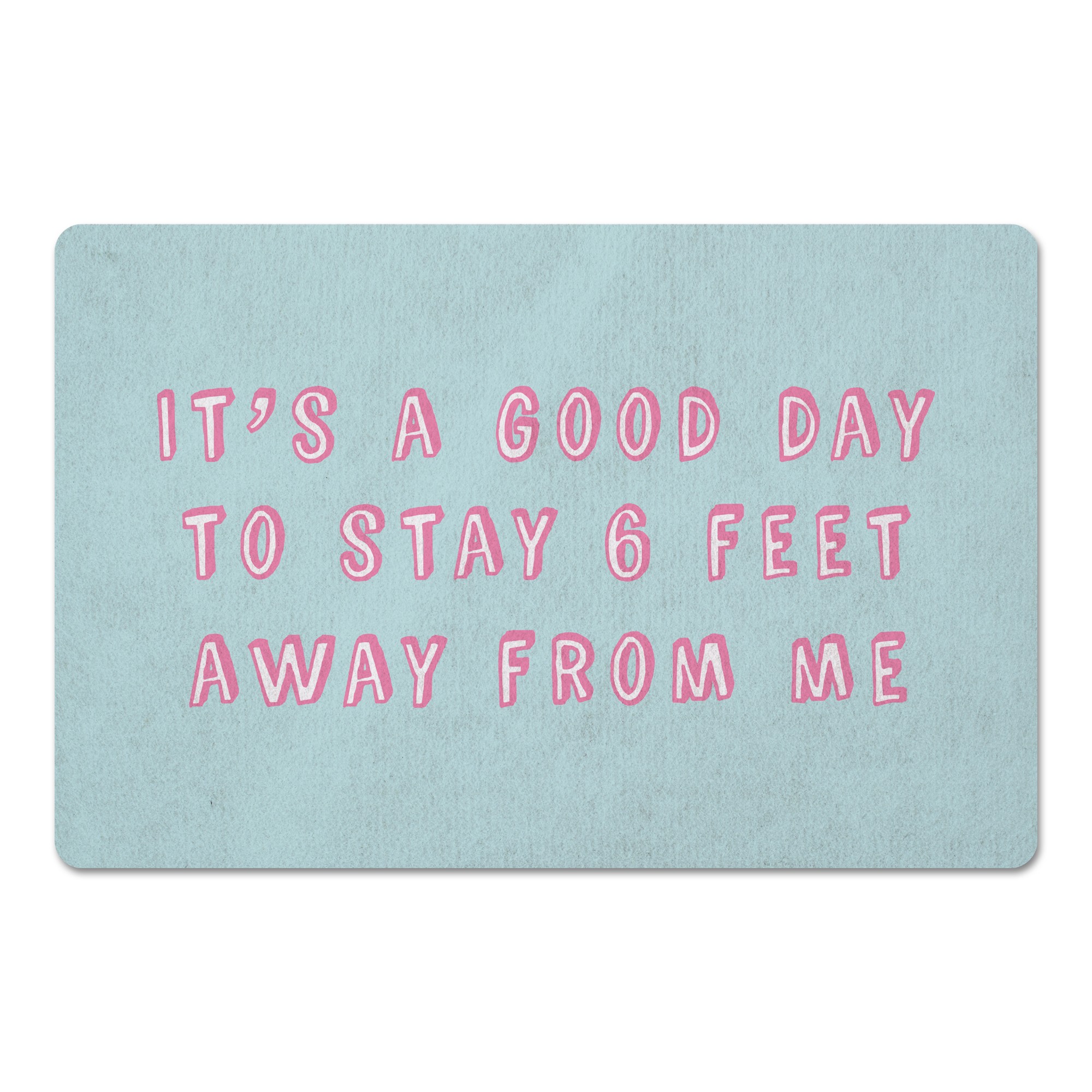 Stay Six Feet Away 27x18 Floor Mat