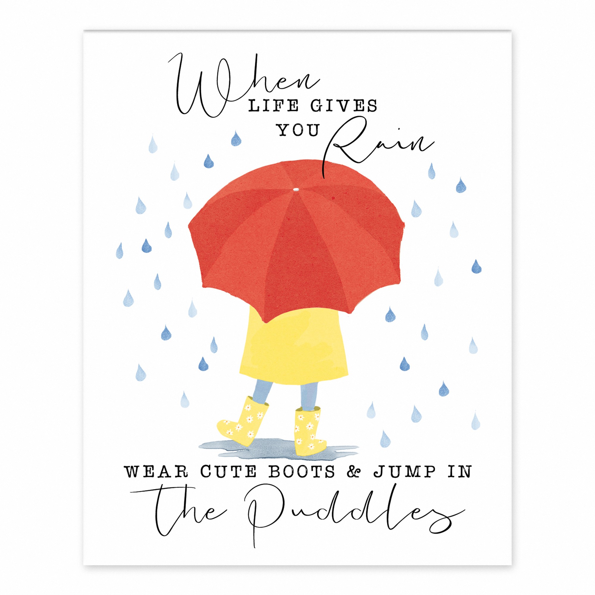 When Life Gives You Rain 8x10 Tabletop Canvas