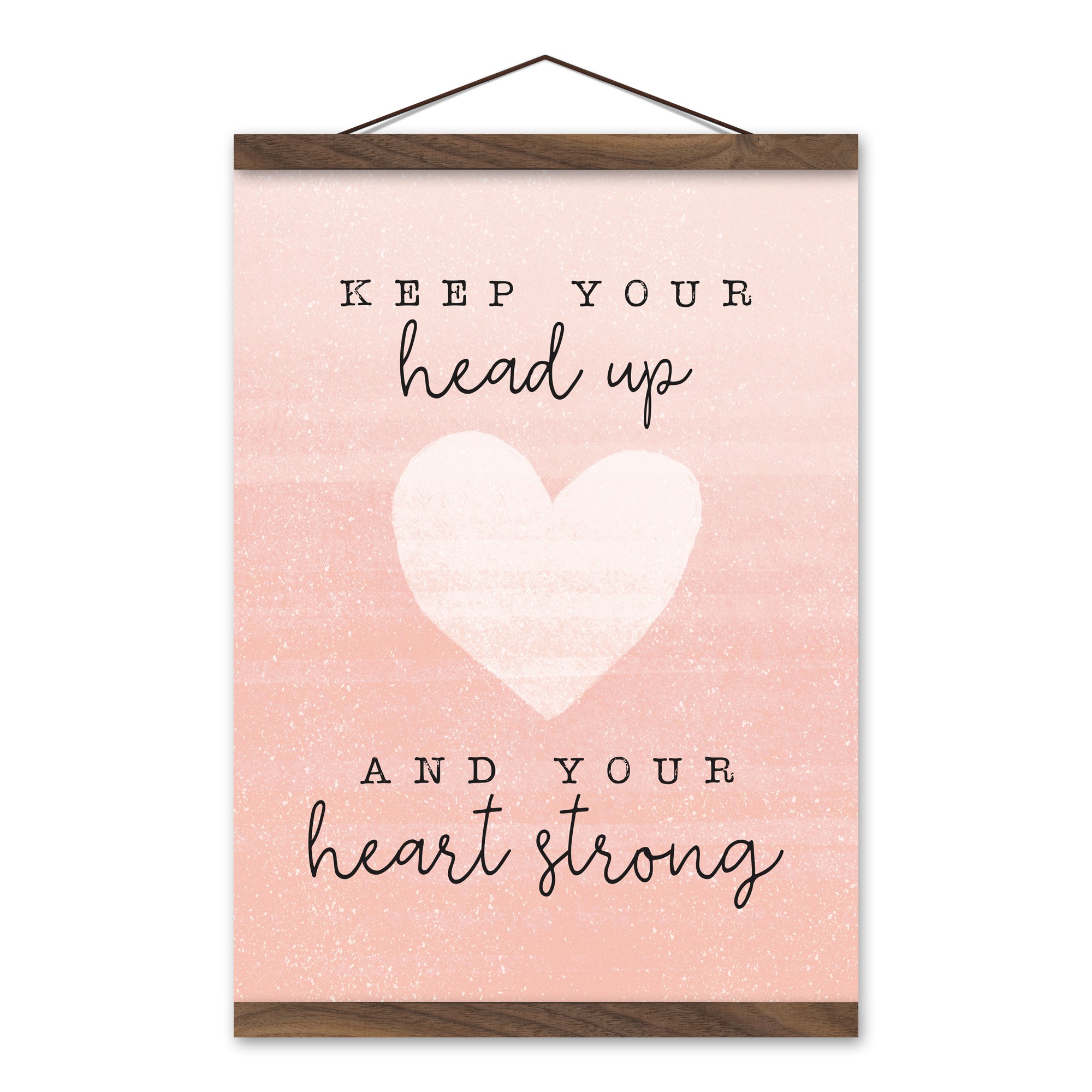 Keep Your Head Up 12x16 Teak Hanging Canvas