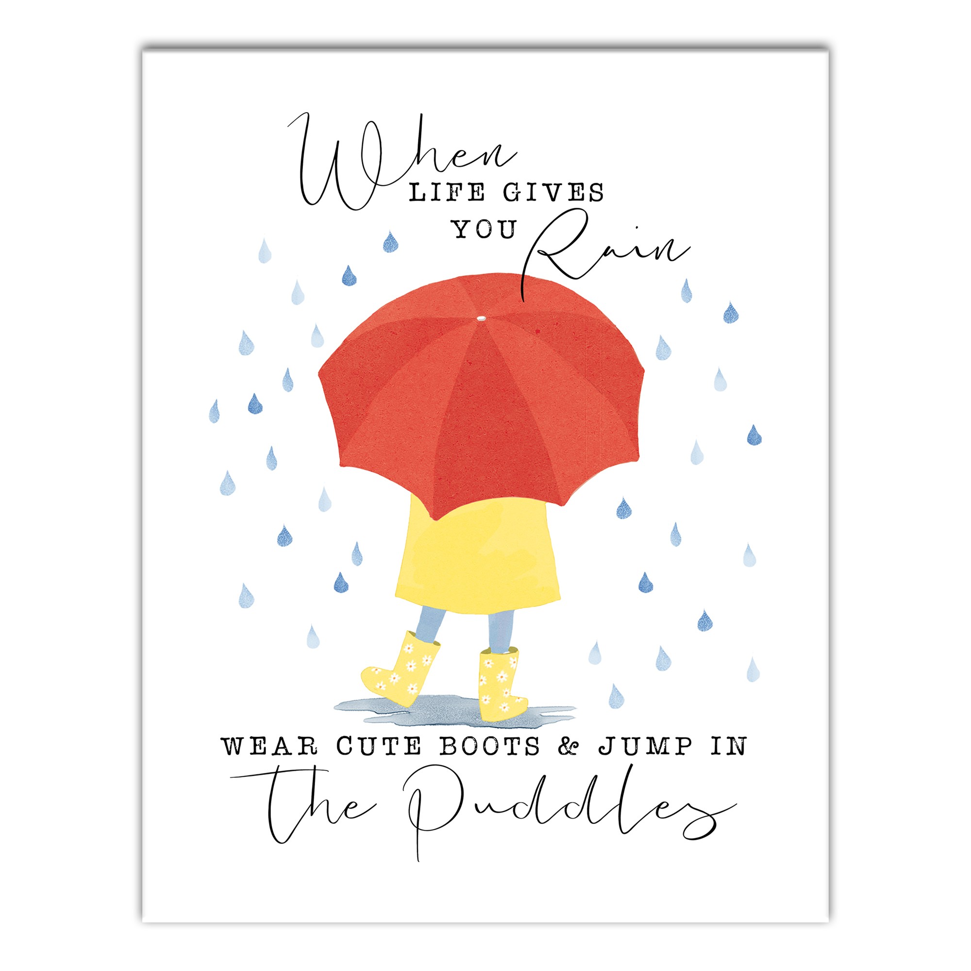 When Life Gives You Rain 11x14 Canvas Wall Art