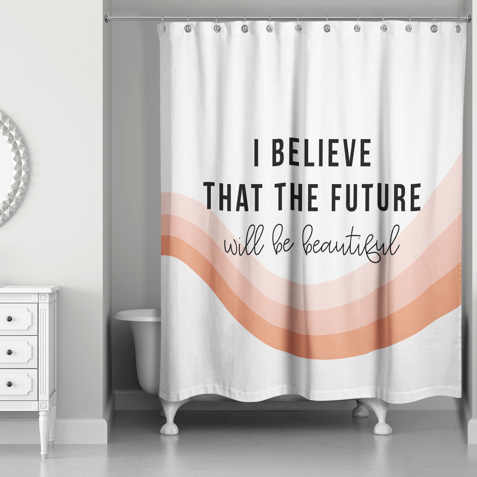 Bright Future 71x74 Shower Curtain