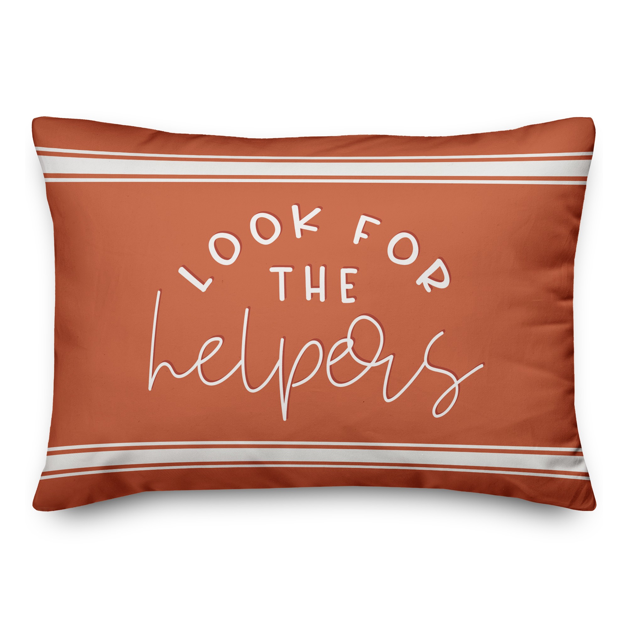 Look For The Helpers 14x20 Spun Poly Pillow