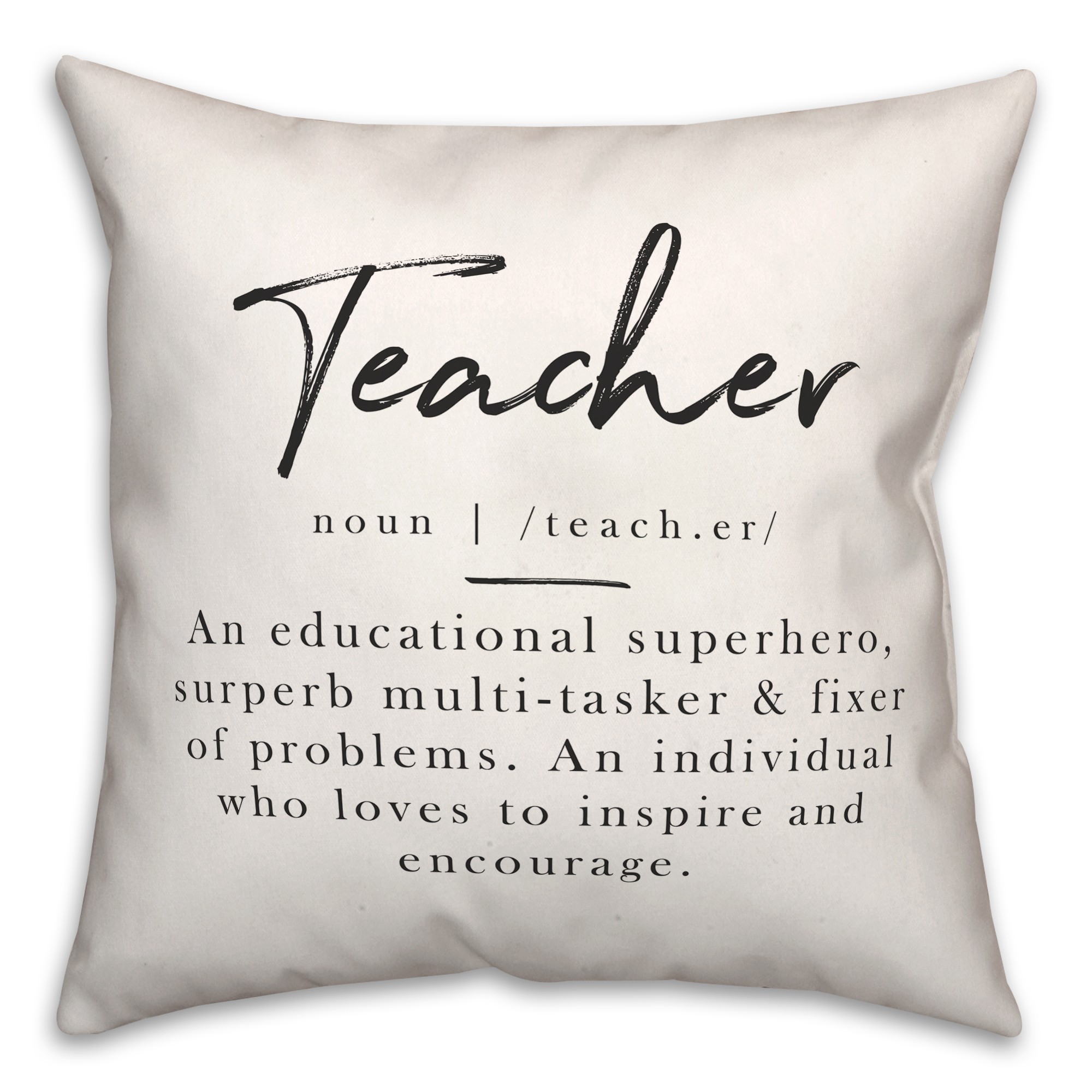 Teacher Definition 18x18 Spun Poly Pillow