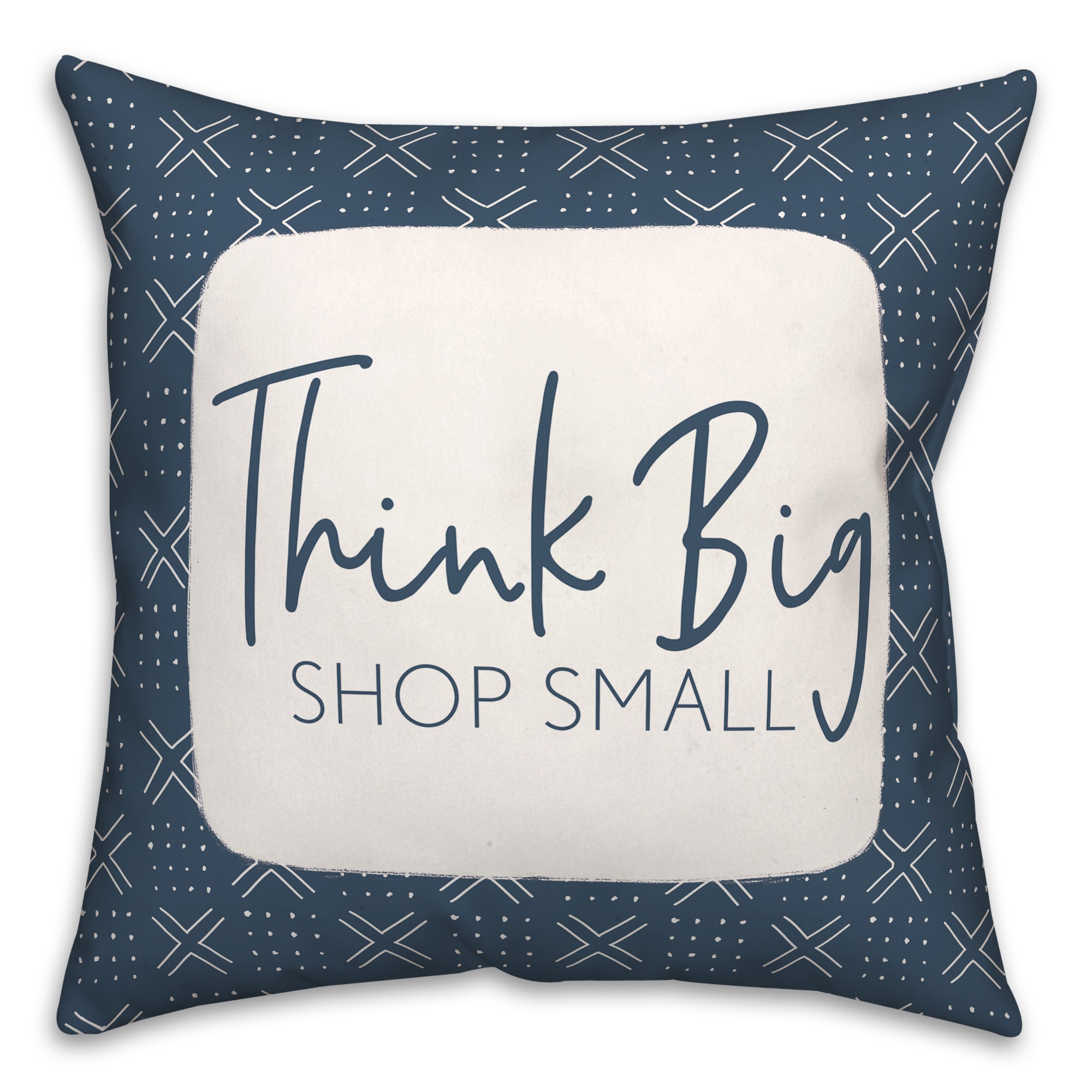Think Big Shop Small 18x18 Spun Poly Pillow