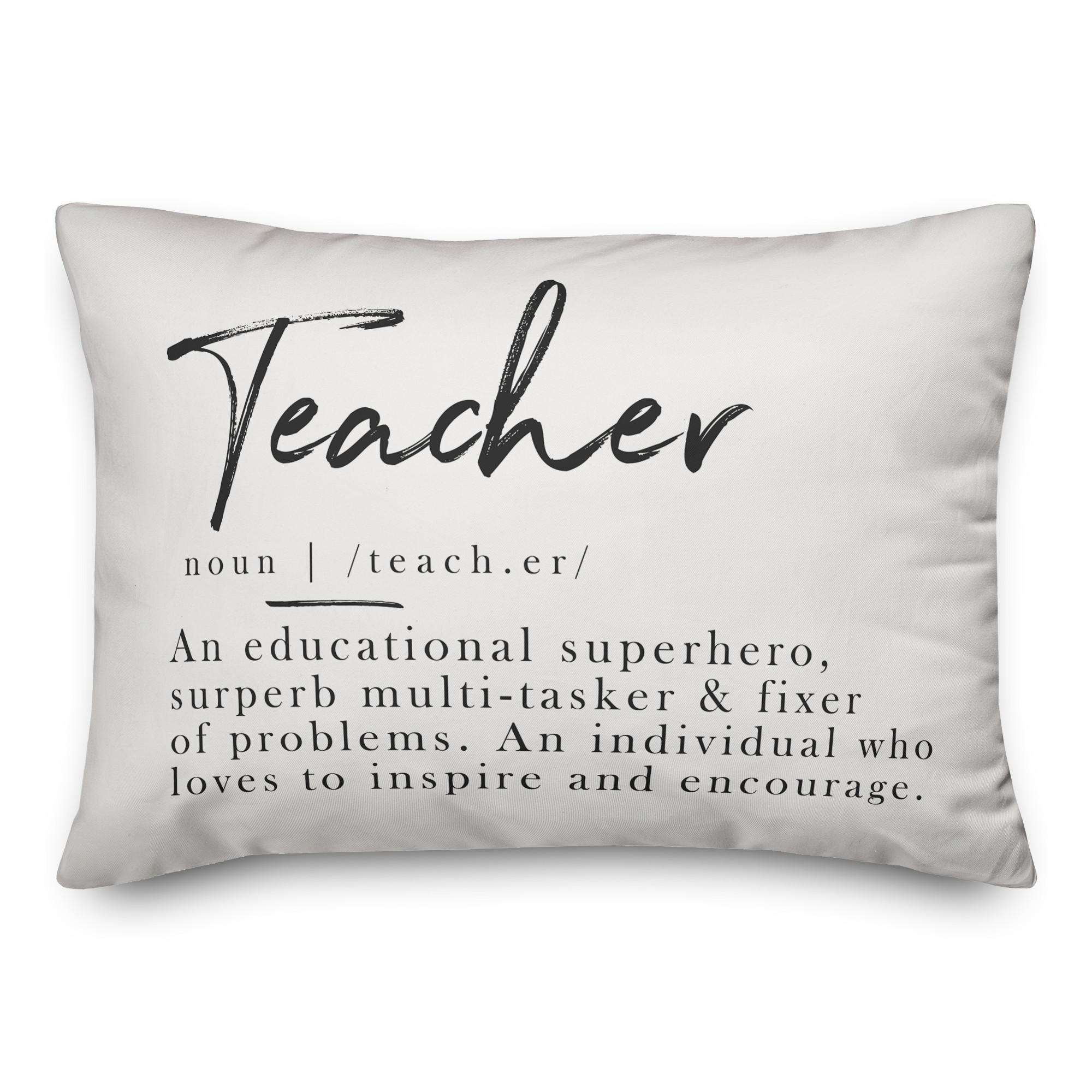 Teacher Definition 14x20 Spun Poly Pillow