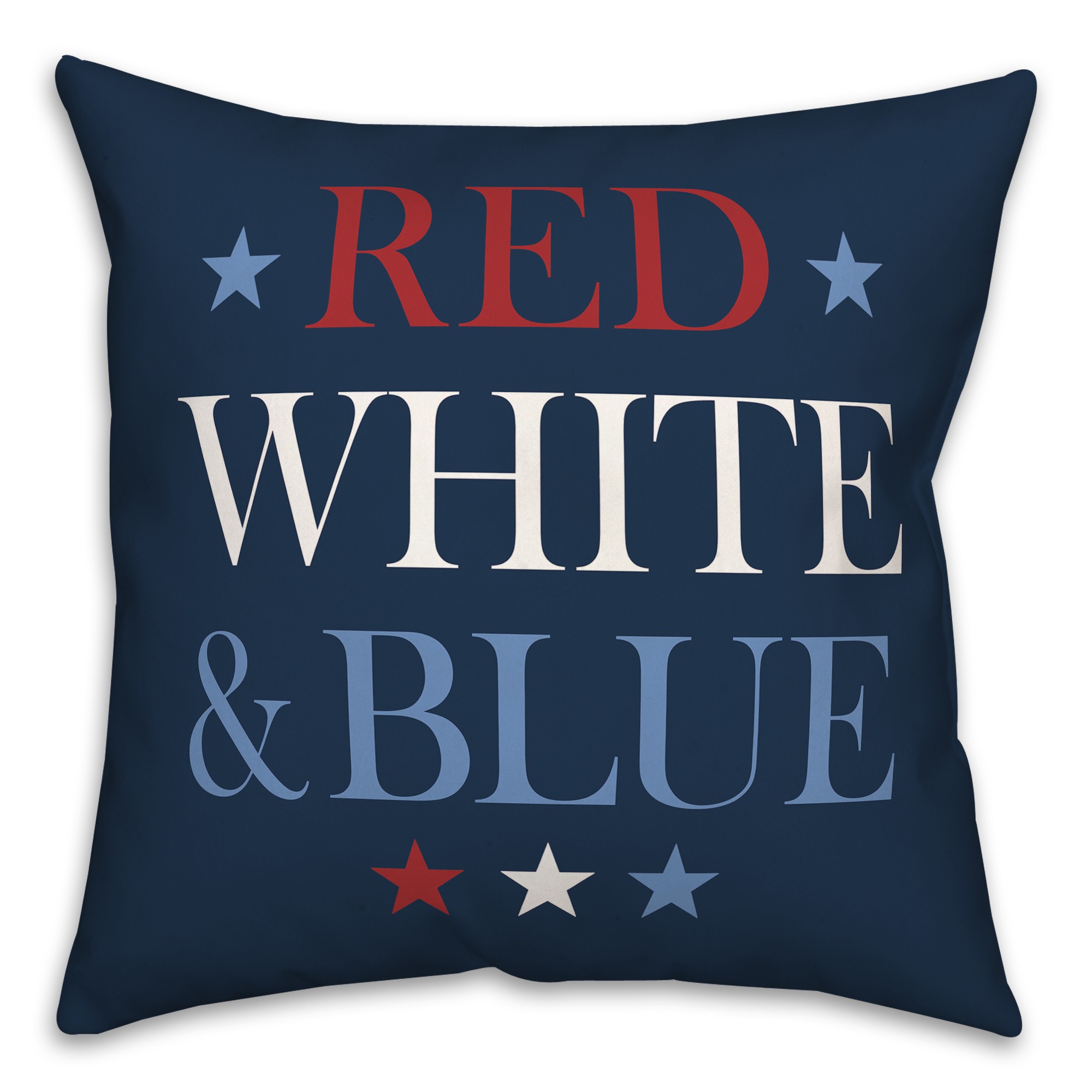 Red White and Blue 18x18 Spun Poly Pillow