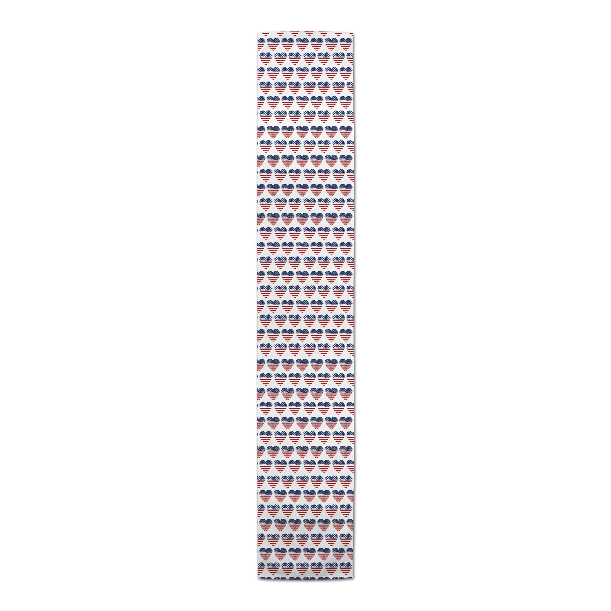 American Flag Heart Pattern Runner