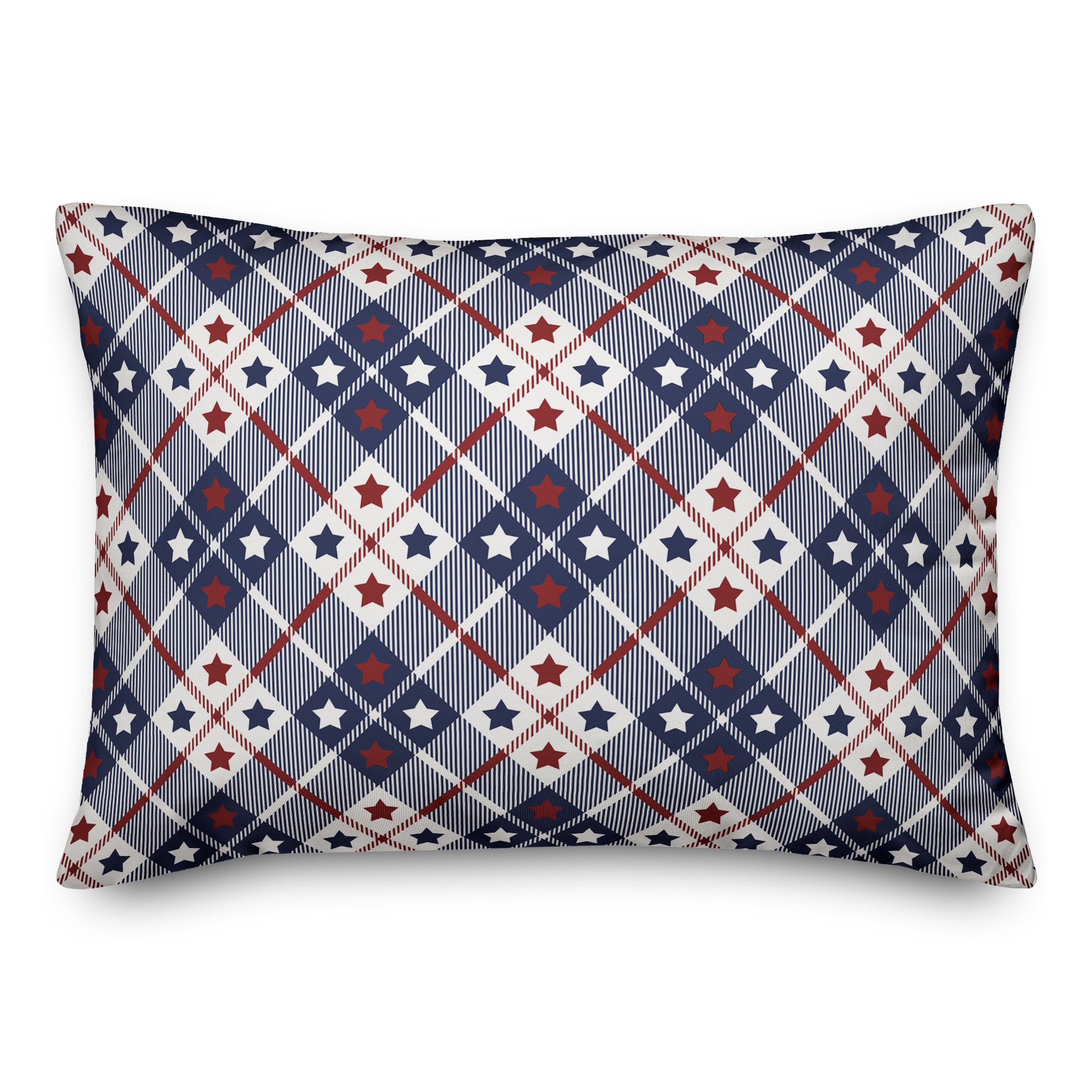 American Star Plaid Pattern 14x20 Spun Poly Pillow