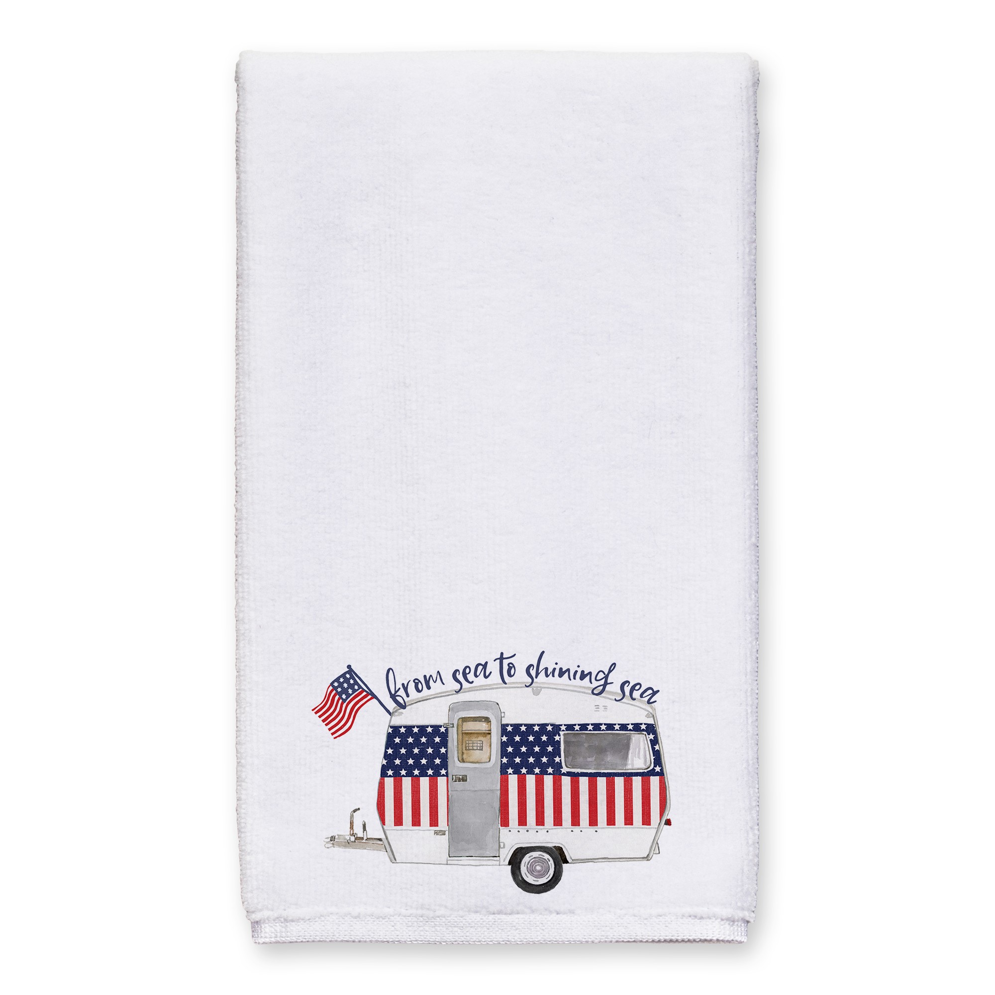 God Bless America Plaid Truck 16x25 Towel
