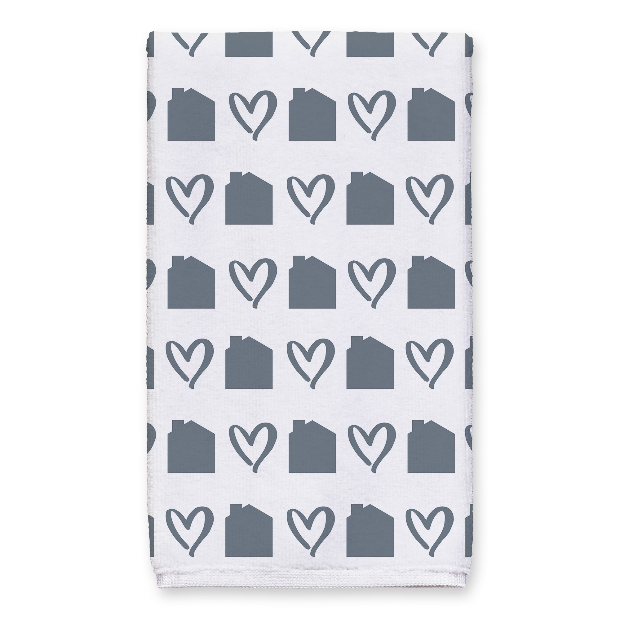 House and Heart Pattern 16x25 Towel