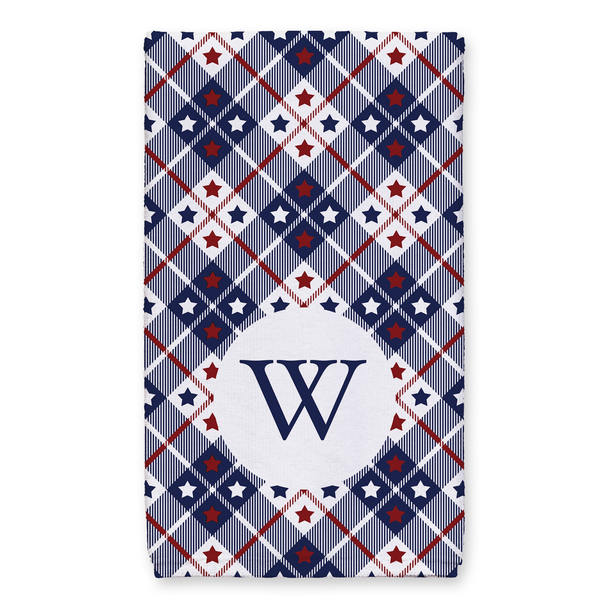 American Stars Plaid Pattern 16x25 Personalized Towel