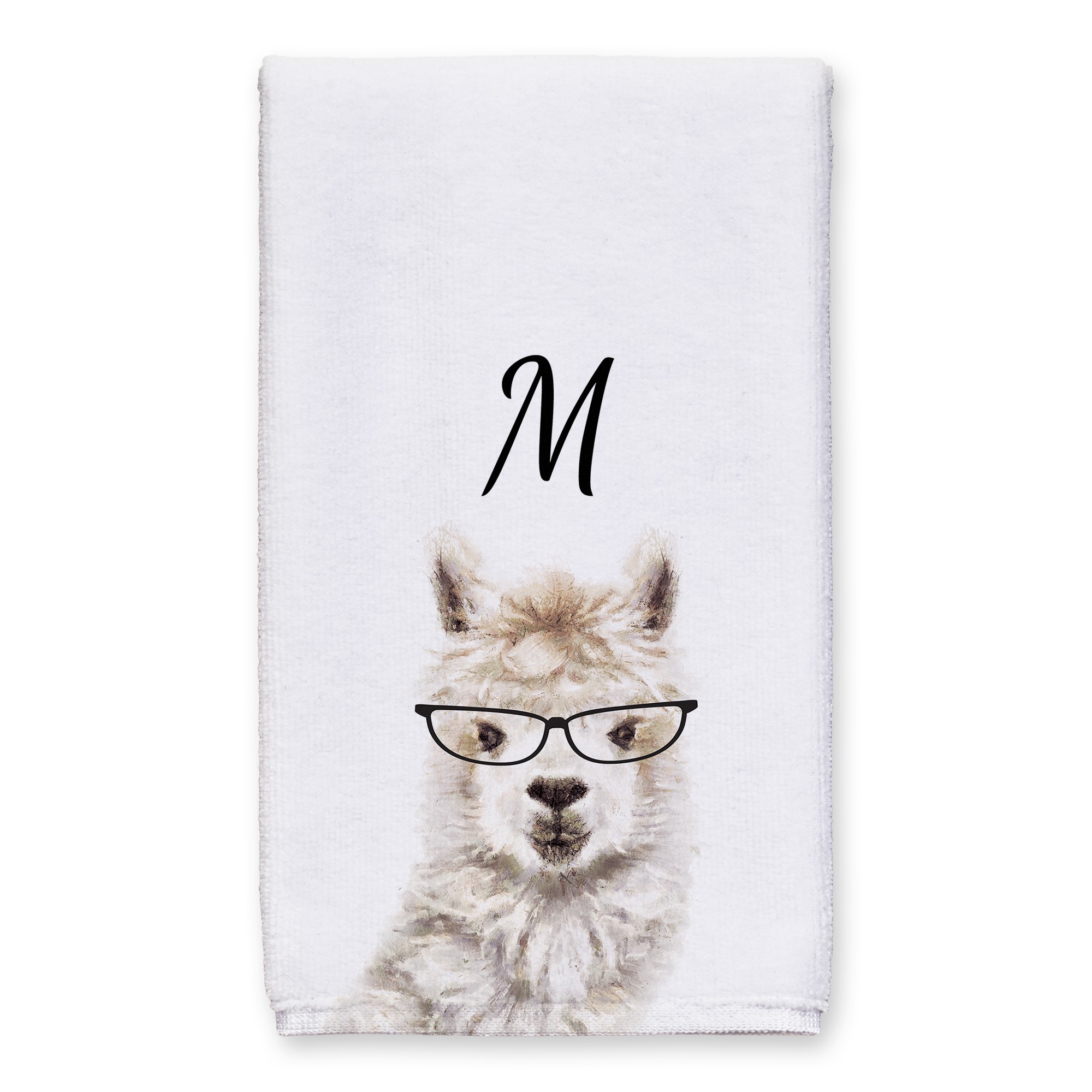 Monogram Llama Glasses 16x25 Personalized Towel