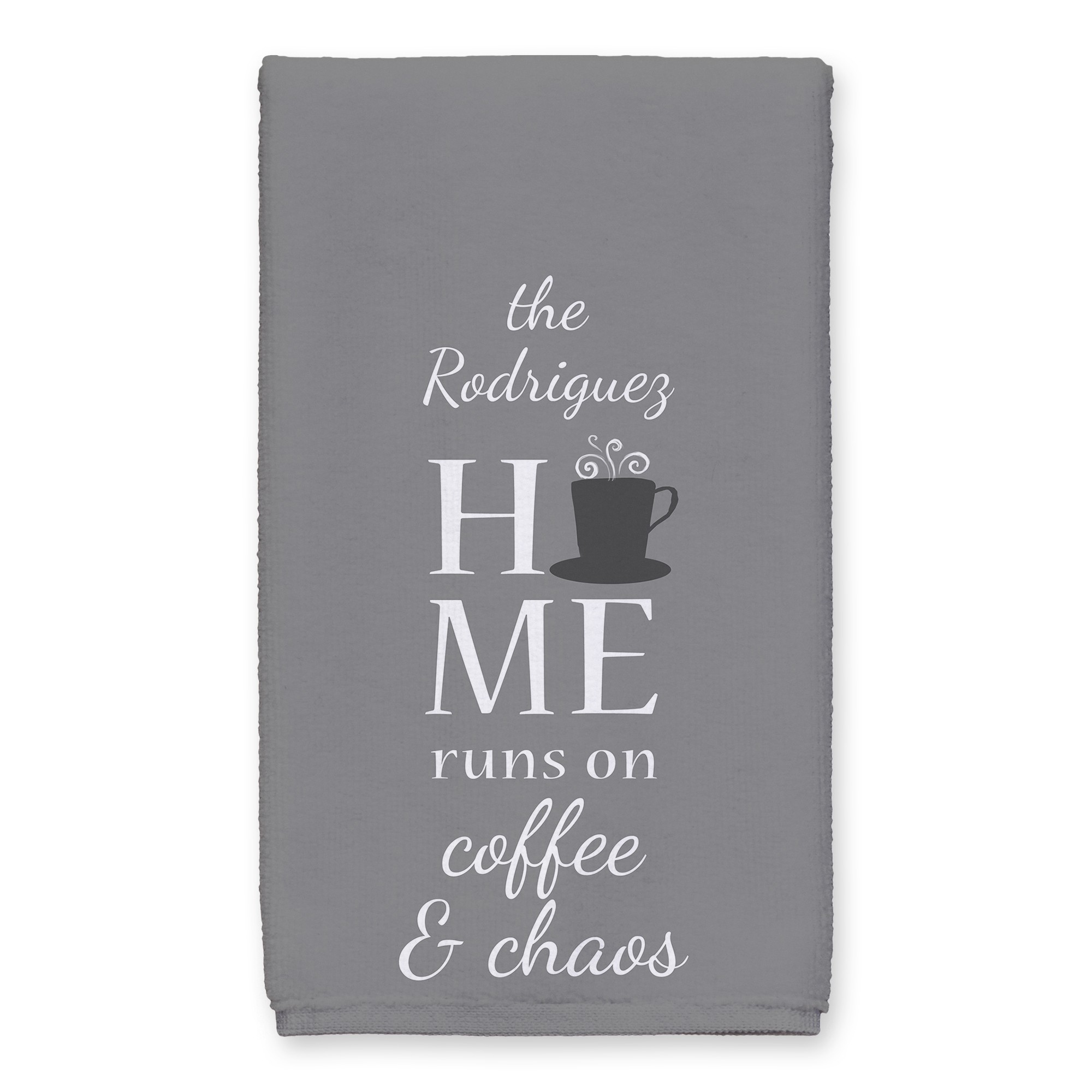 Coffee and Chaos 16x25 Personalized Towel