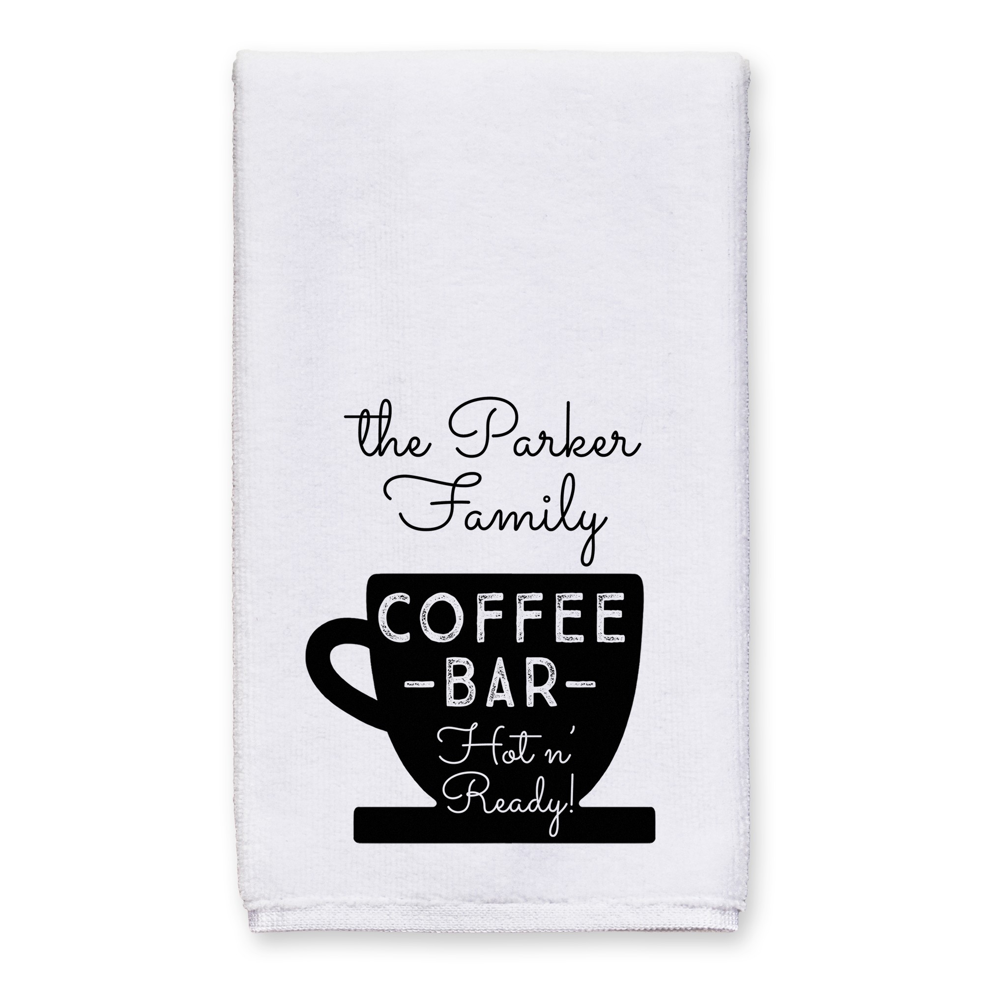 Coffee Bar 16x25 Personalized Towel