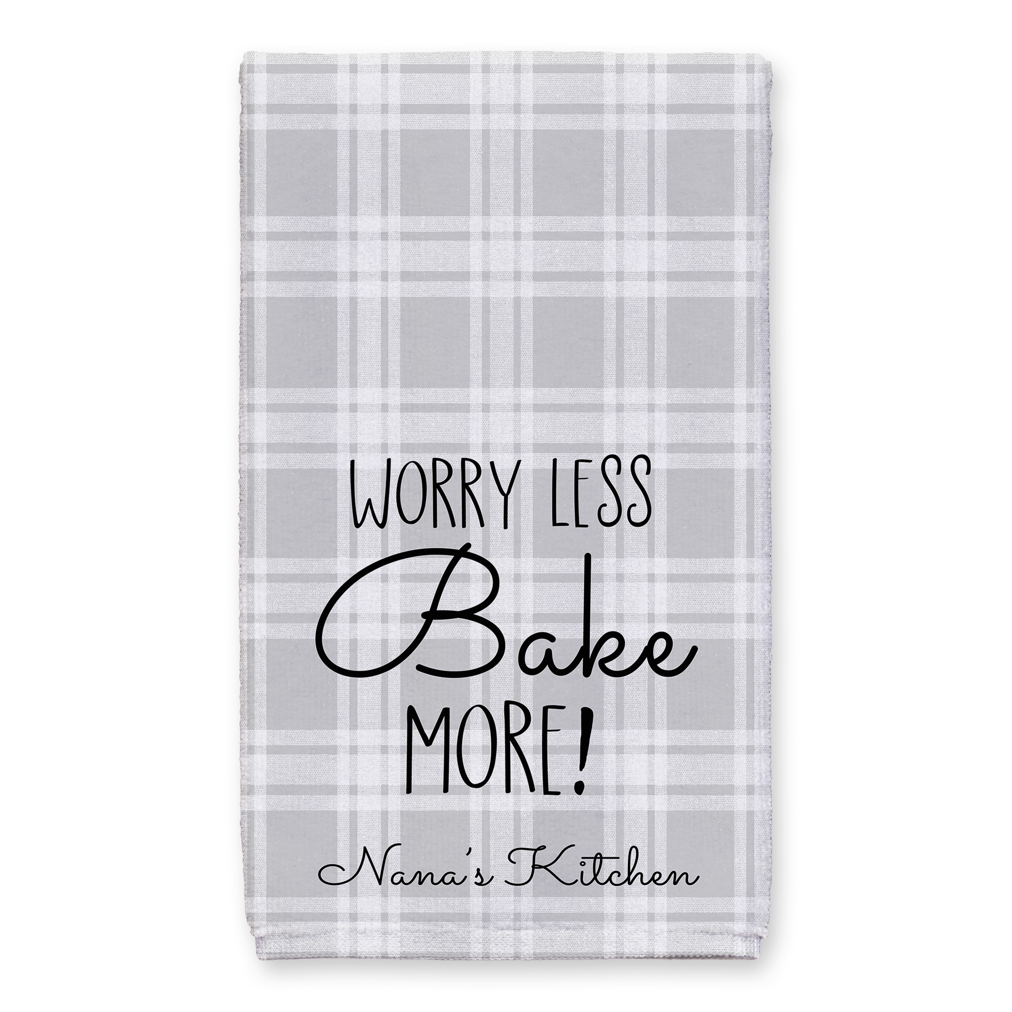 Worry Less Bake More 16x25 Personalized Towel