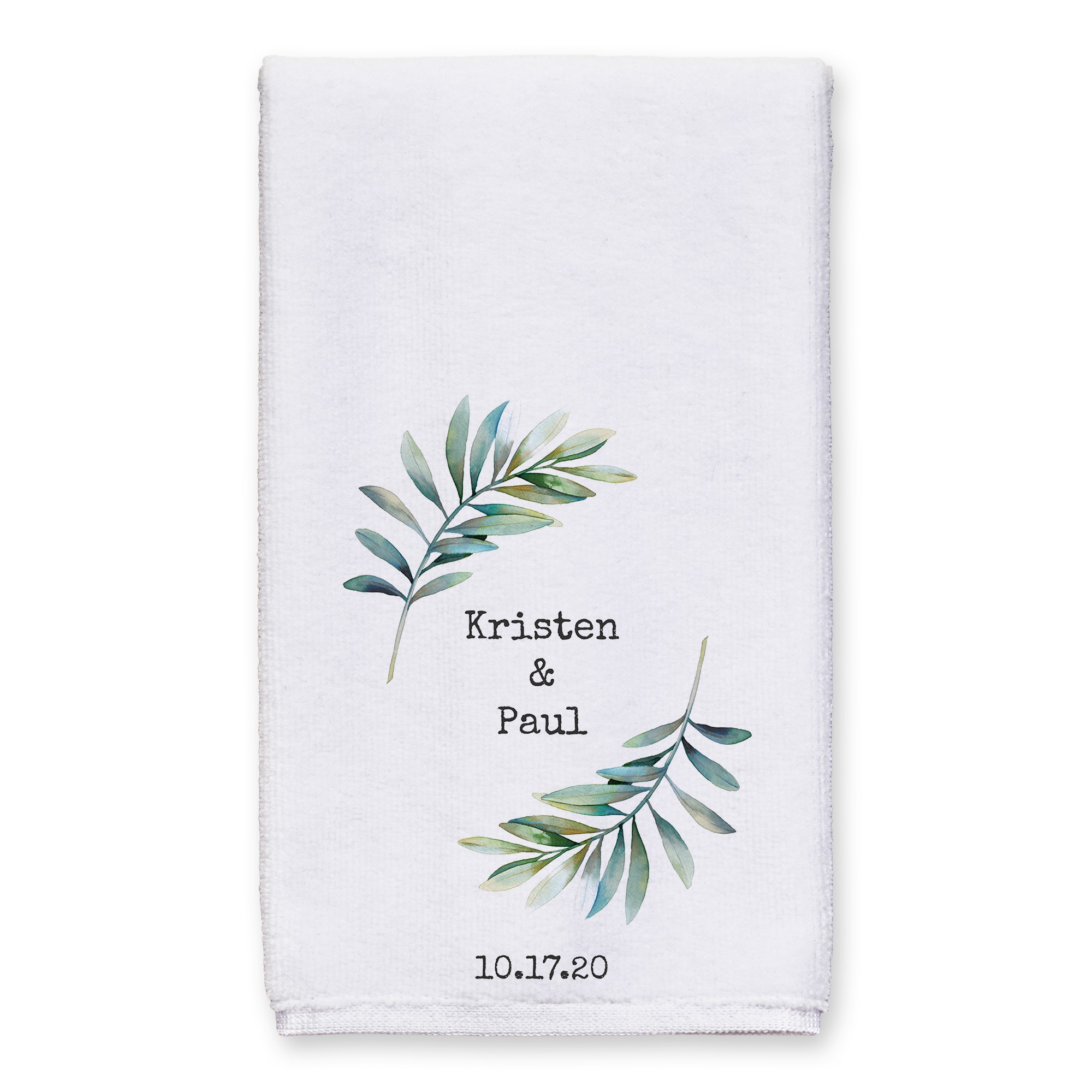 Painty Leaves 16x25 Personalized Towel