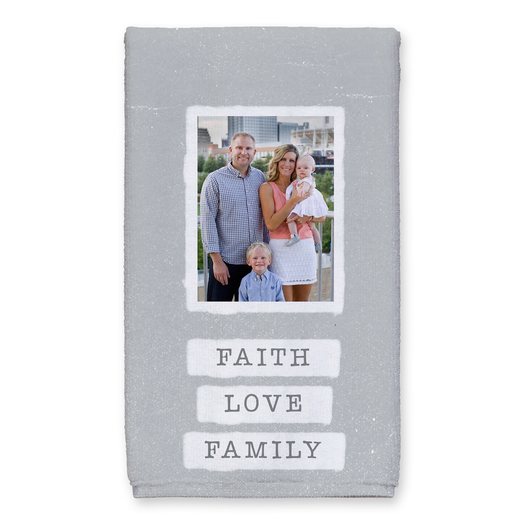 Faith Love Family 16x25 Personalized Towel