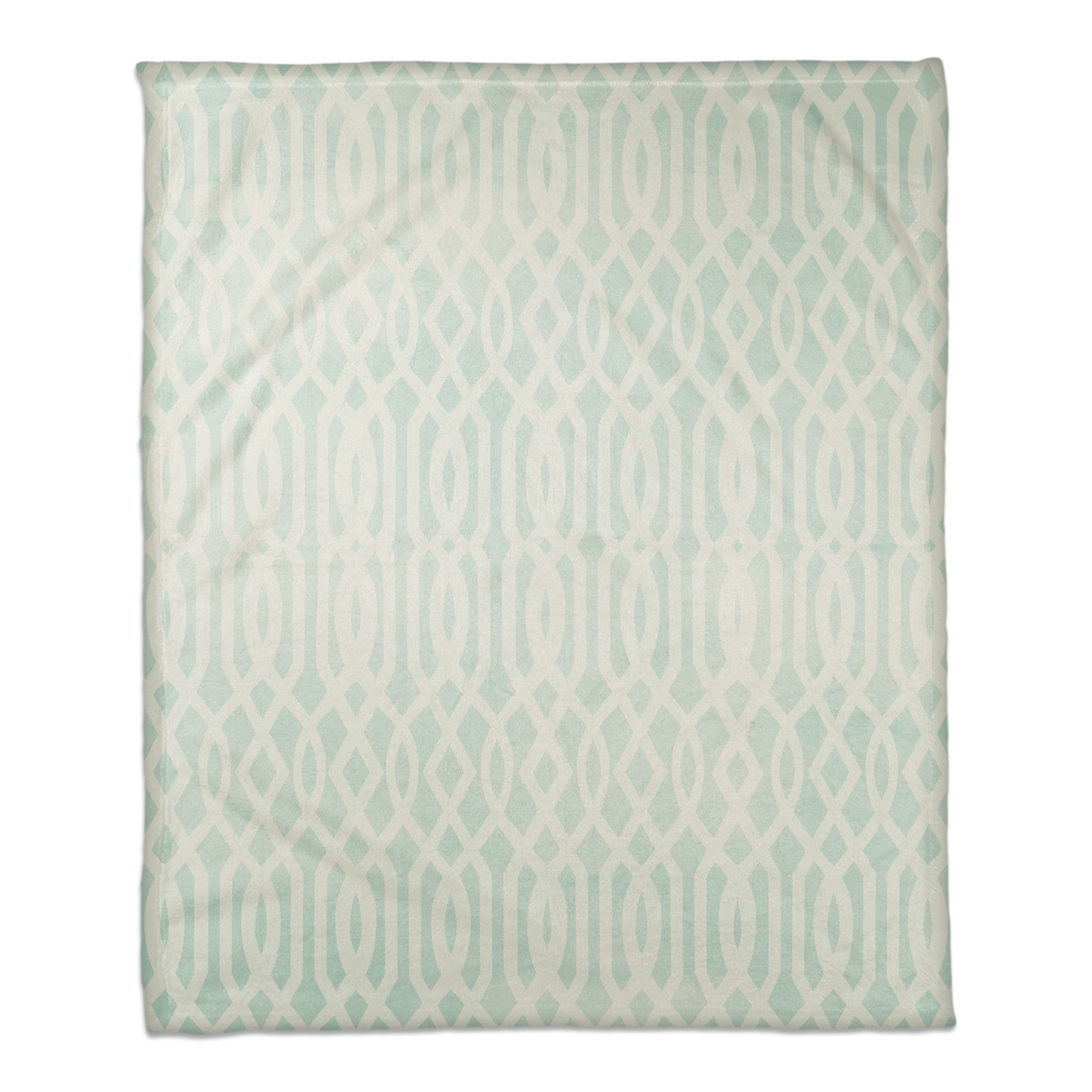 Teal Watercolor Pattern 50x60 Coral Fleece Blanket