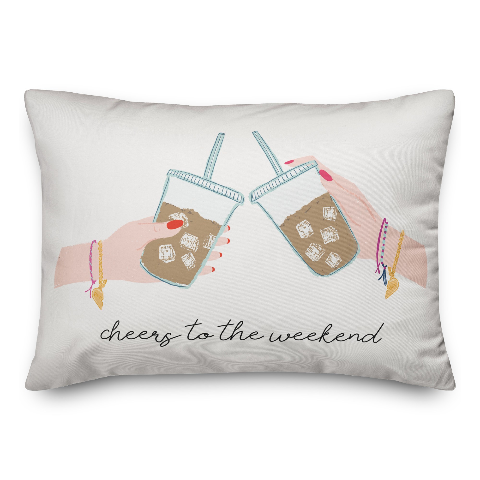 Cheers to the Weekend Iced Coffee 14x20 Spun Poly Pillow