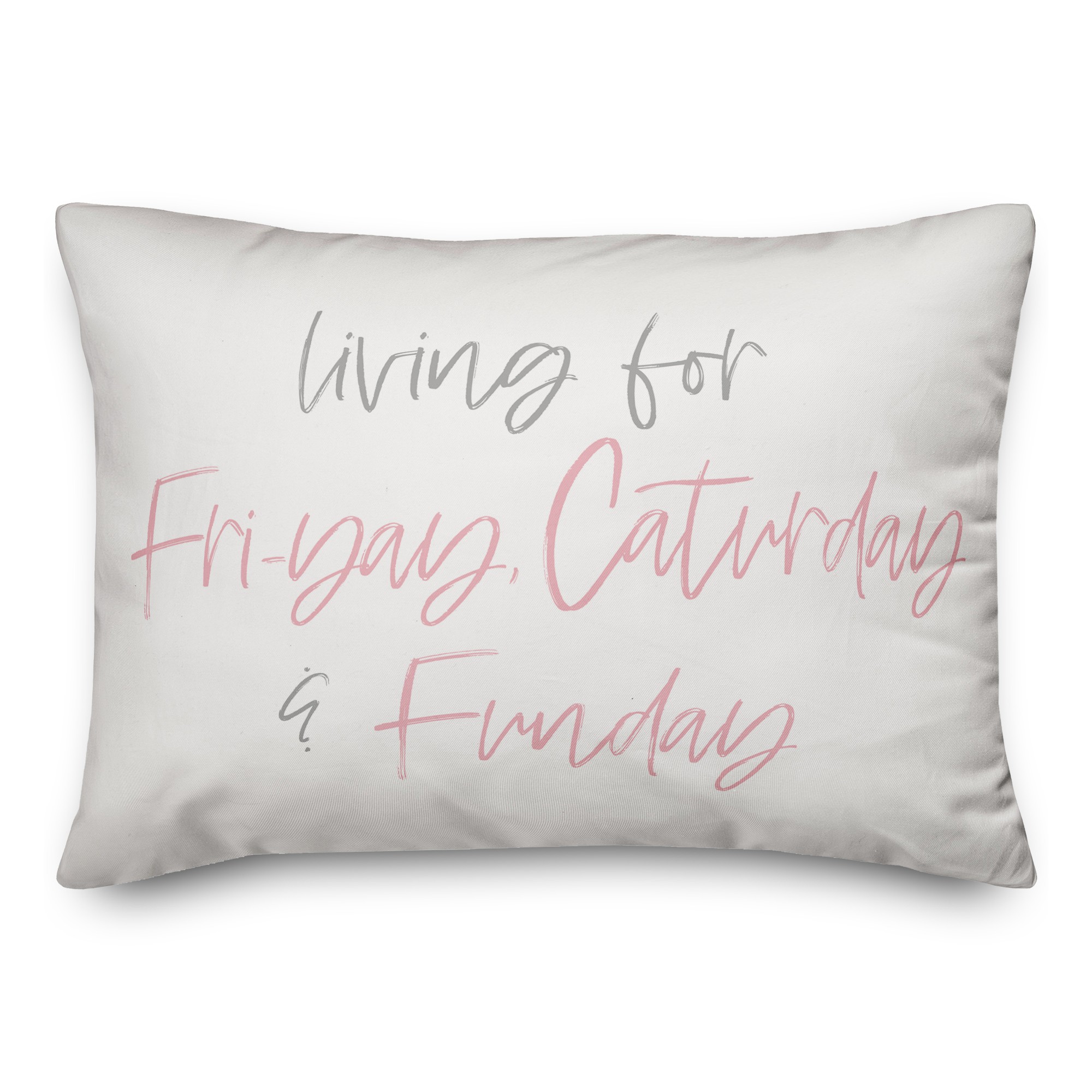 Friyay Caturday Funday 14x20 Spun Poly Pillow