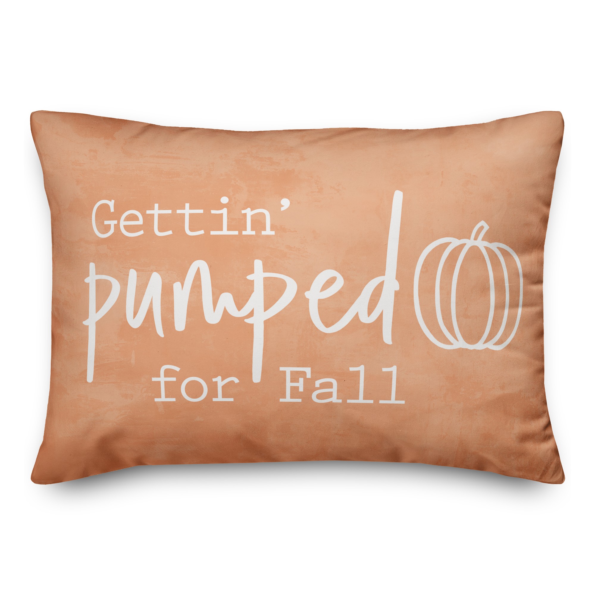 Orange Pumped for Fall 14x20 Spun Poly Pillow