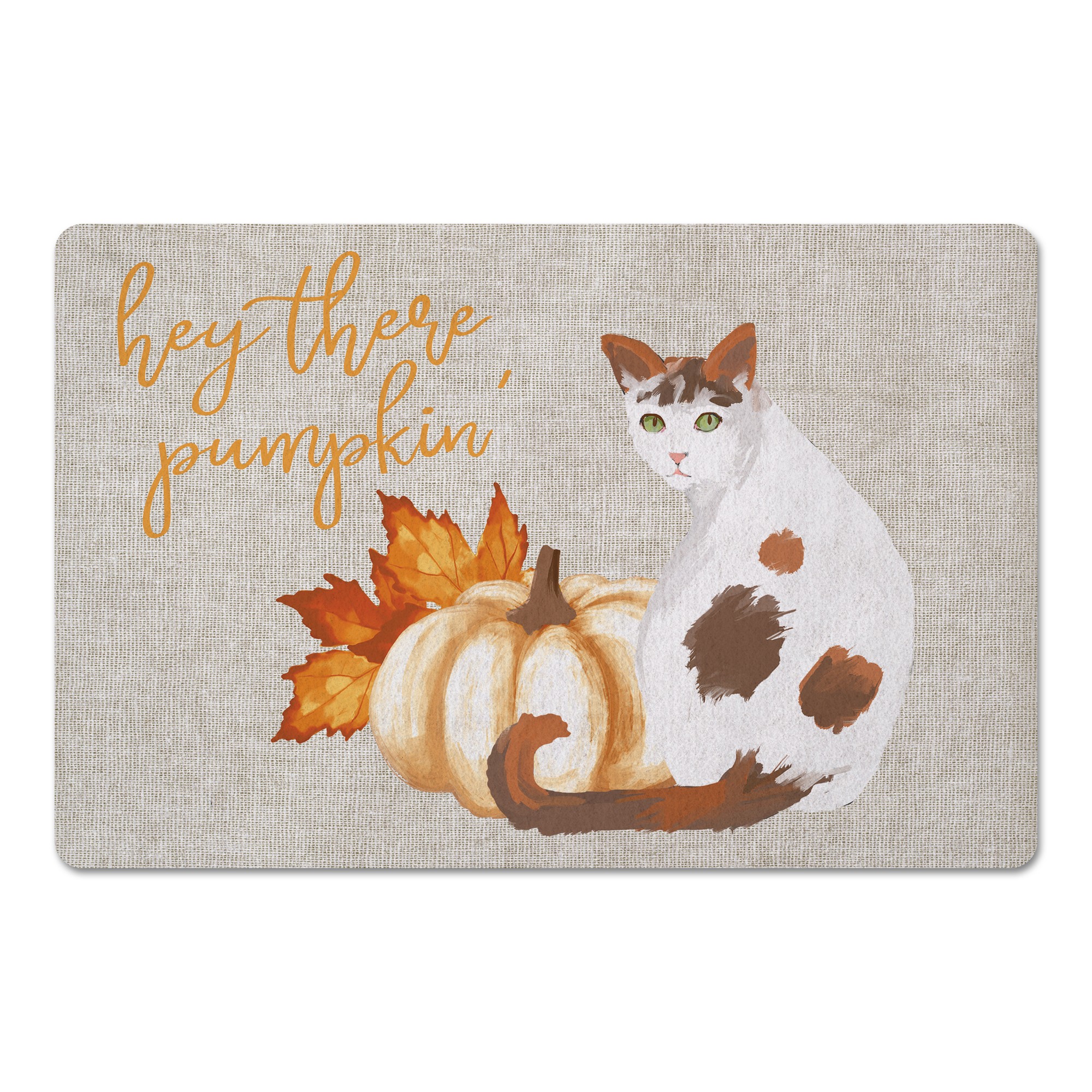 Hey Pumpkin Cat 27x18 Floor Mat