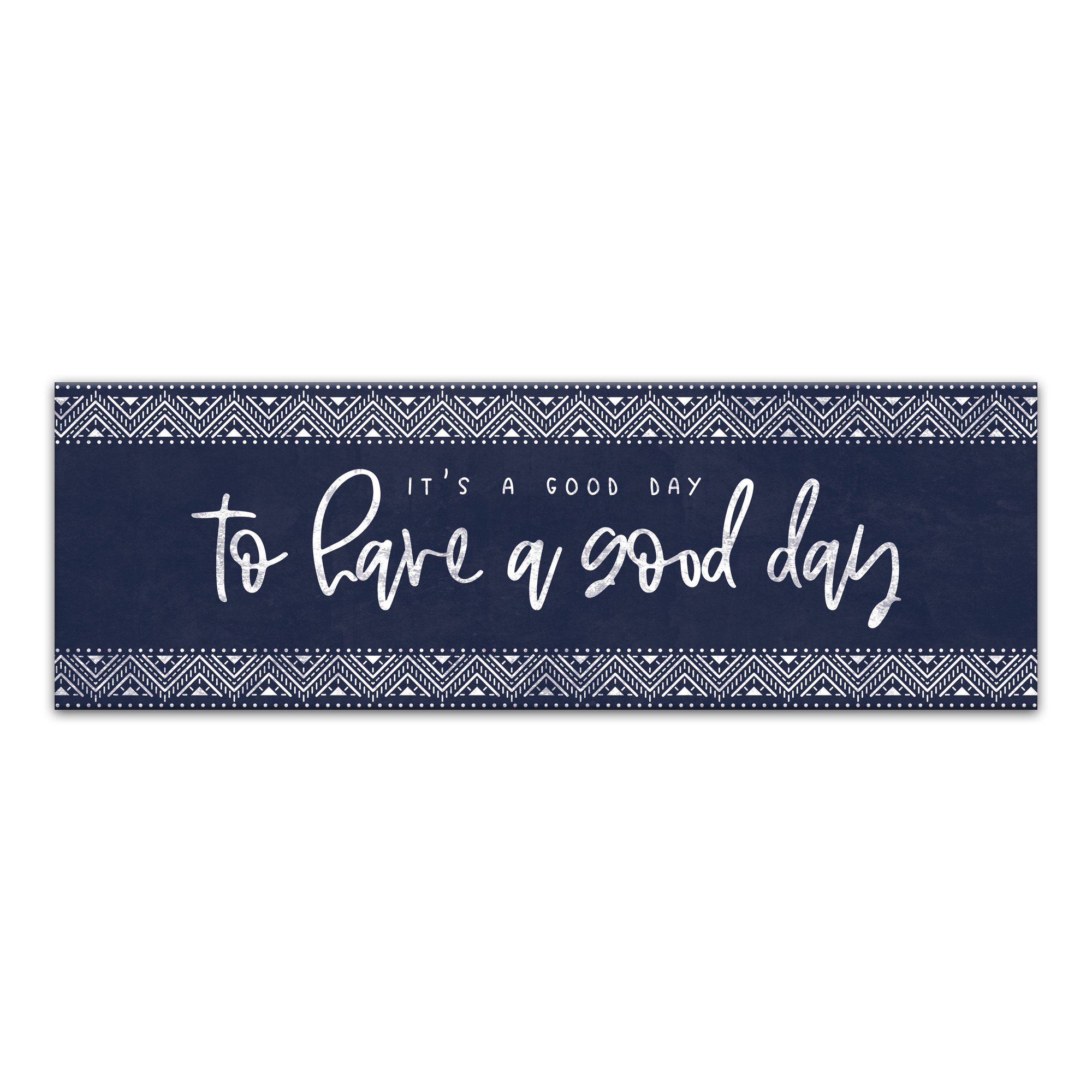 Good Day Saying with Tribal Border 12x36 Canvas Wall Art