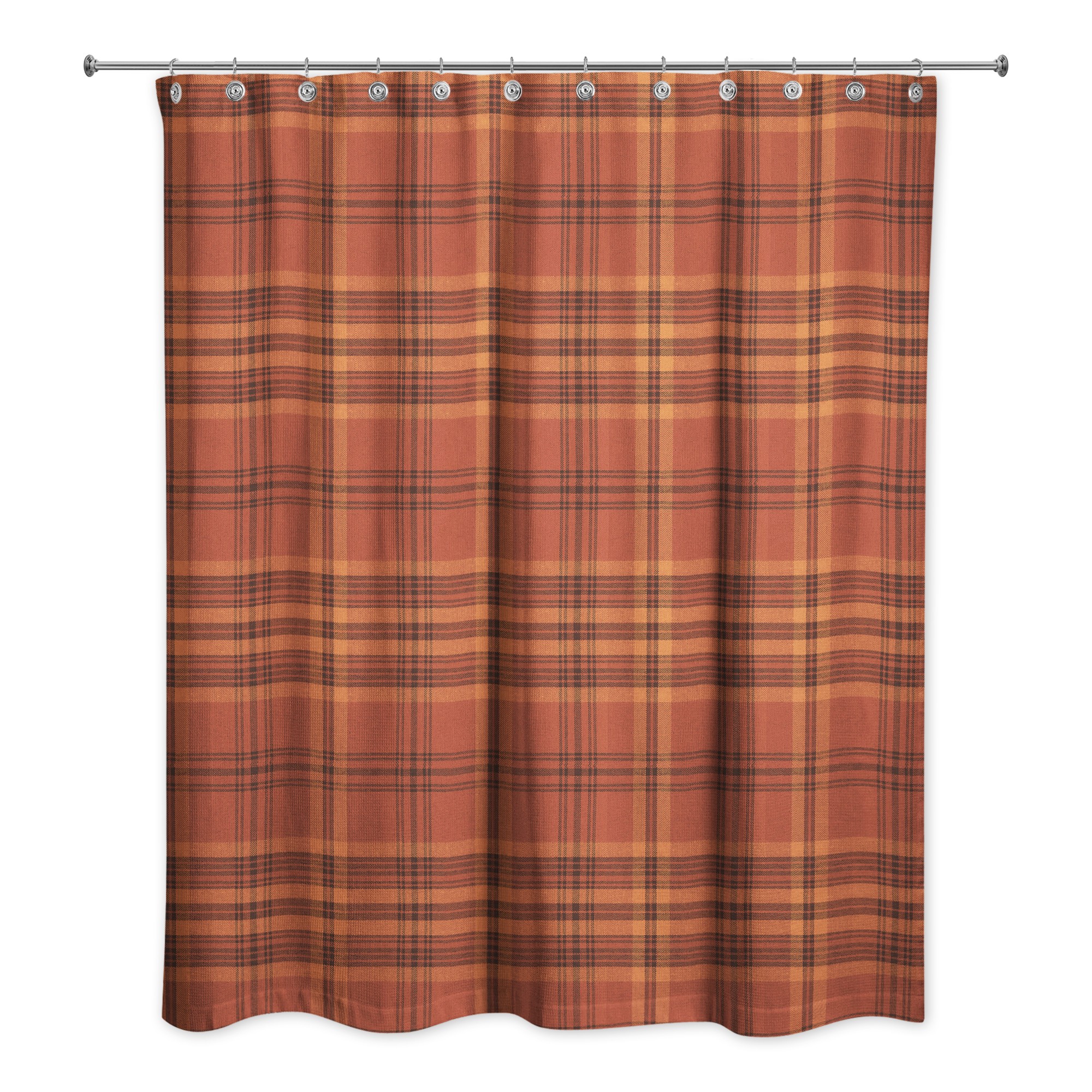 Autumn Plaid Pattern 71x74 Shower Curtain