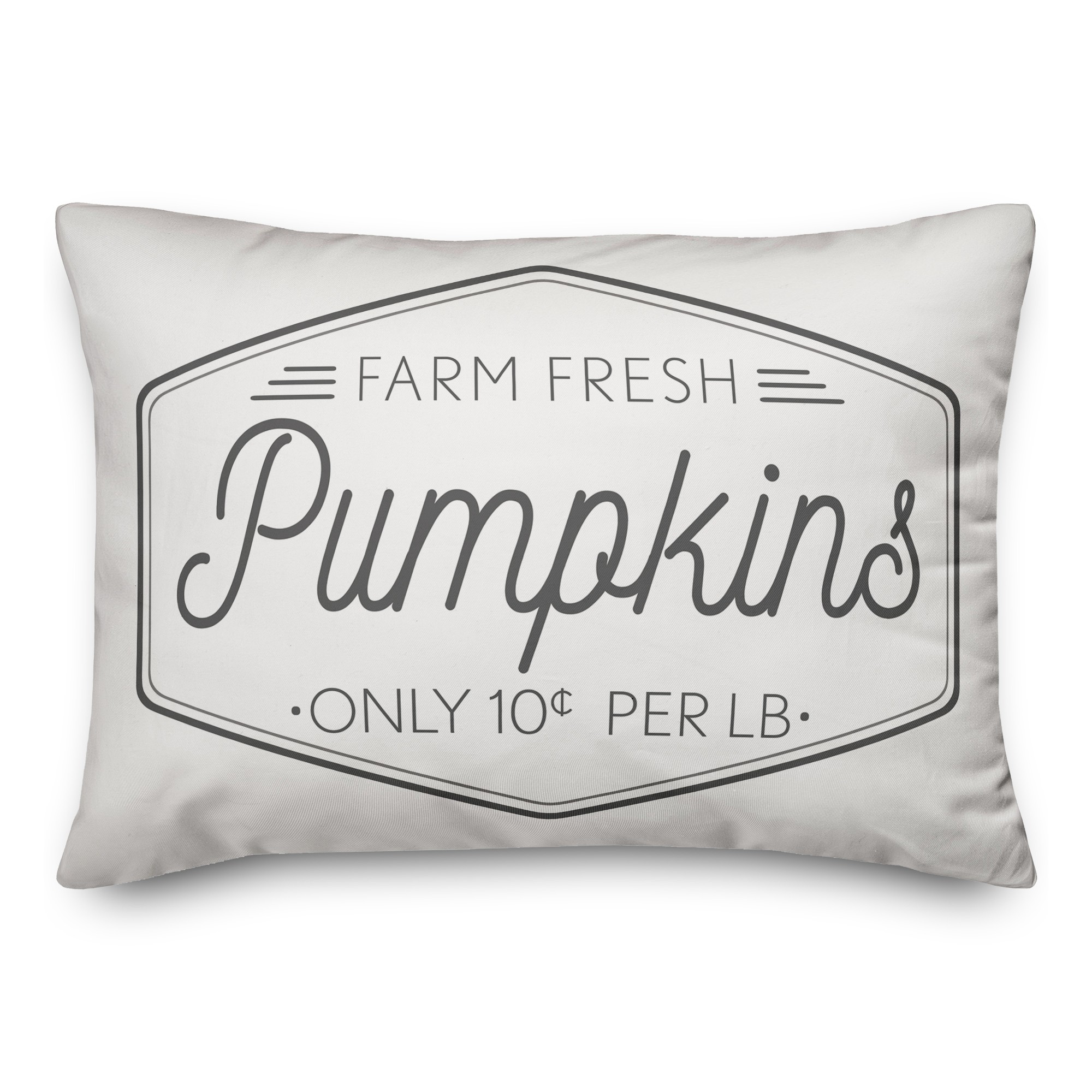Farm Fresh Pumpkins Sign 14x20 Spun Poly Pillow