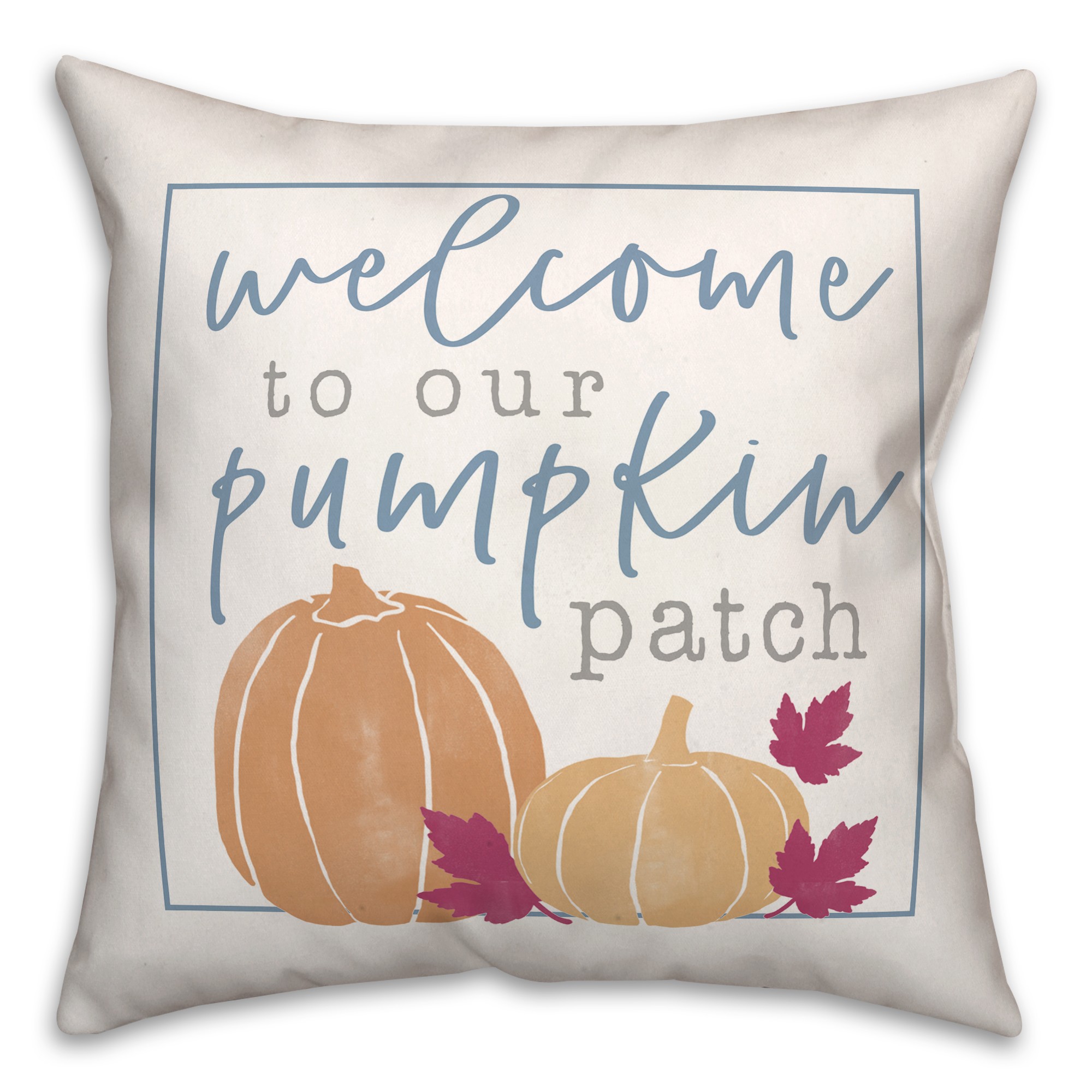 Welcome to our Pumpkin Patch Blue 18x18 Spun Poly Pillow