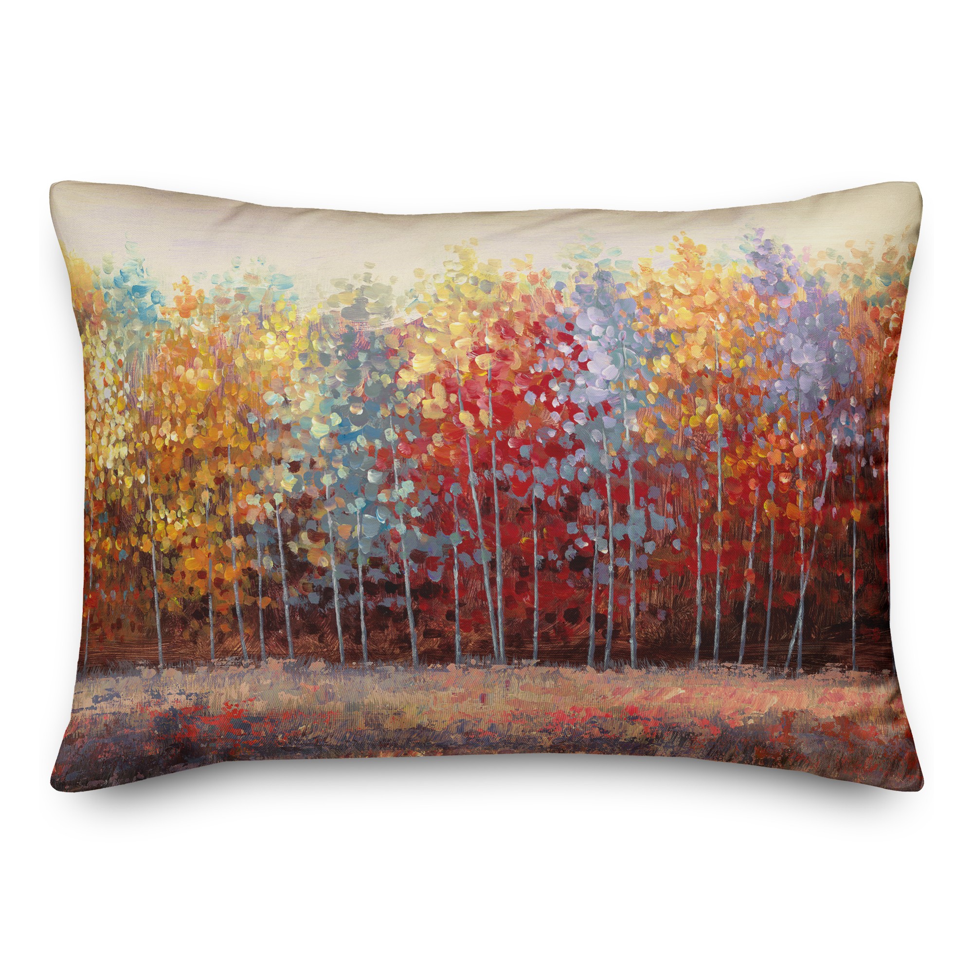 Spicy Painted Autumn Landscape 14x20 Spun Poly Pillow