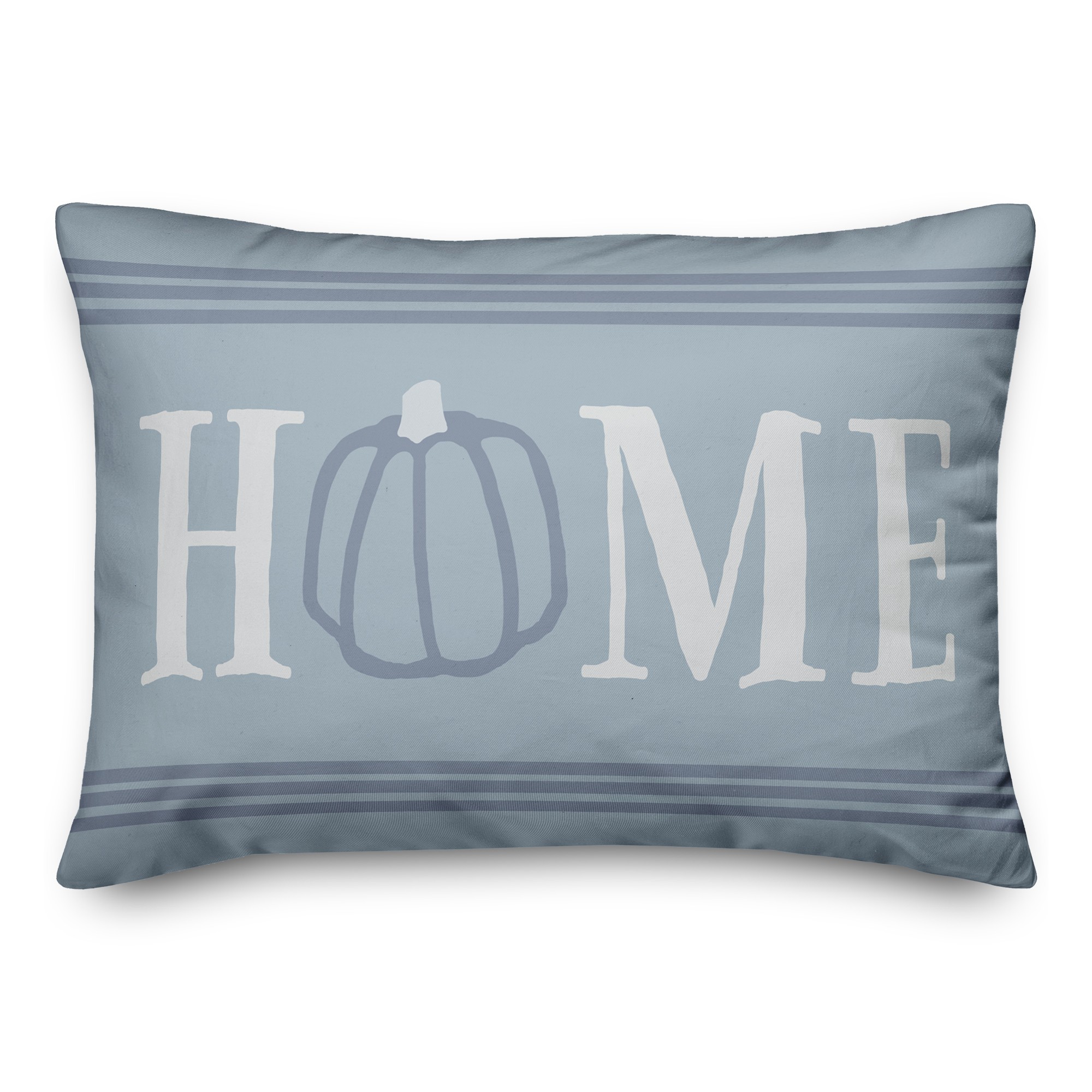 Home Blue Pumpkin Print 14x20 Spun Poly Pillow