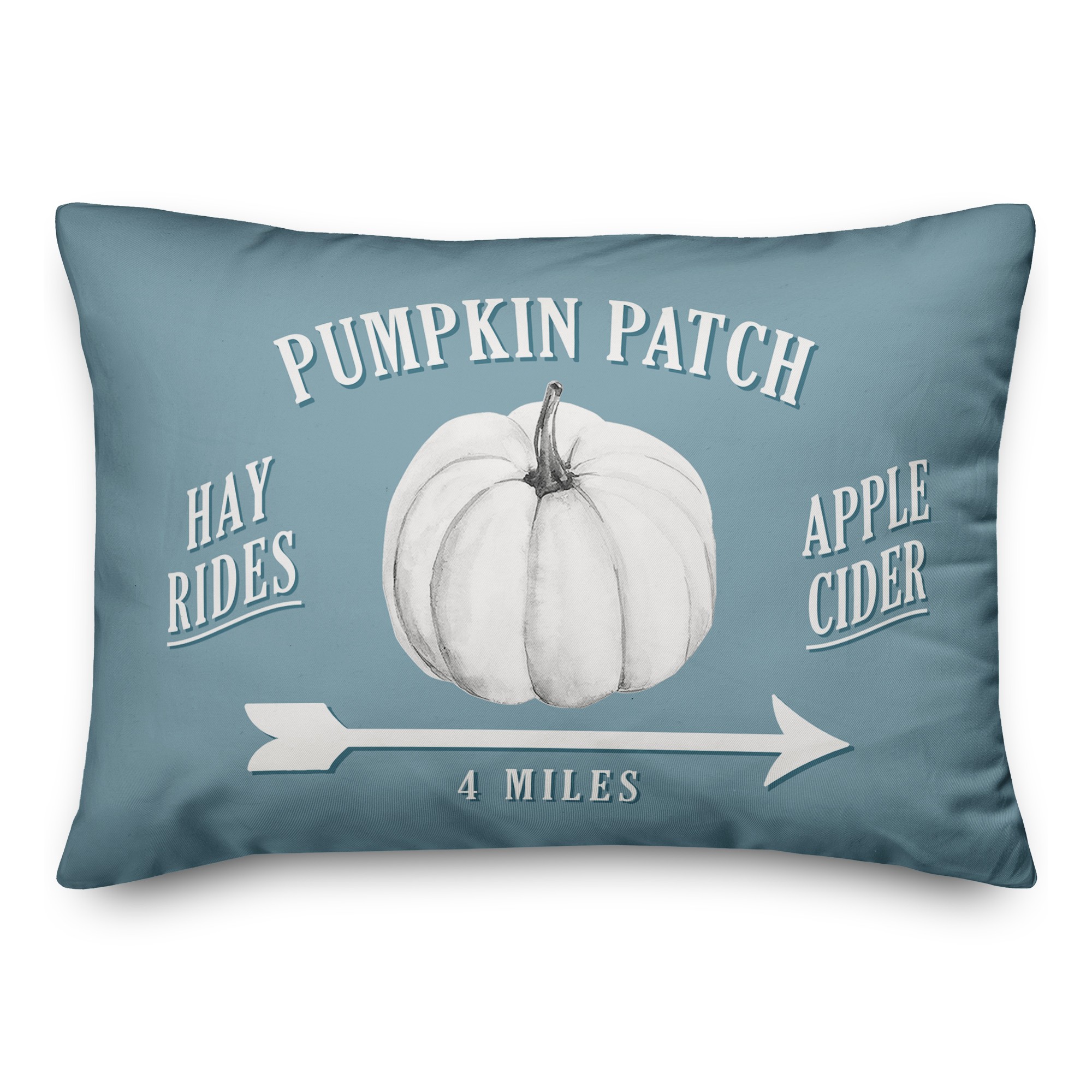Blue Pumpkin Patch Arrow Design 14x20 Spun Poly Pillow
