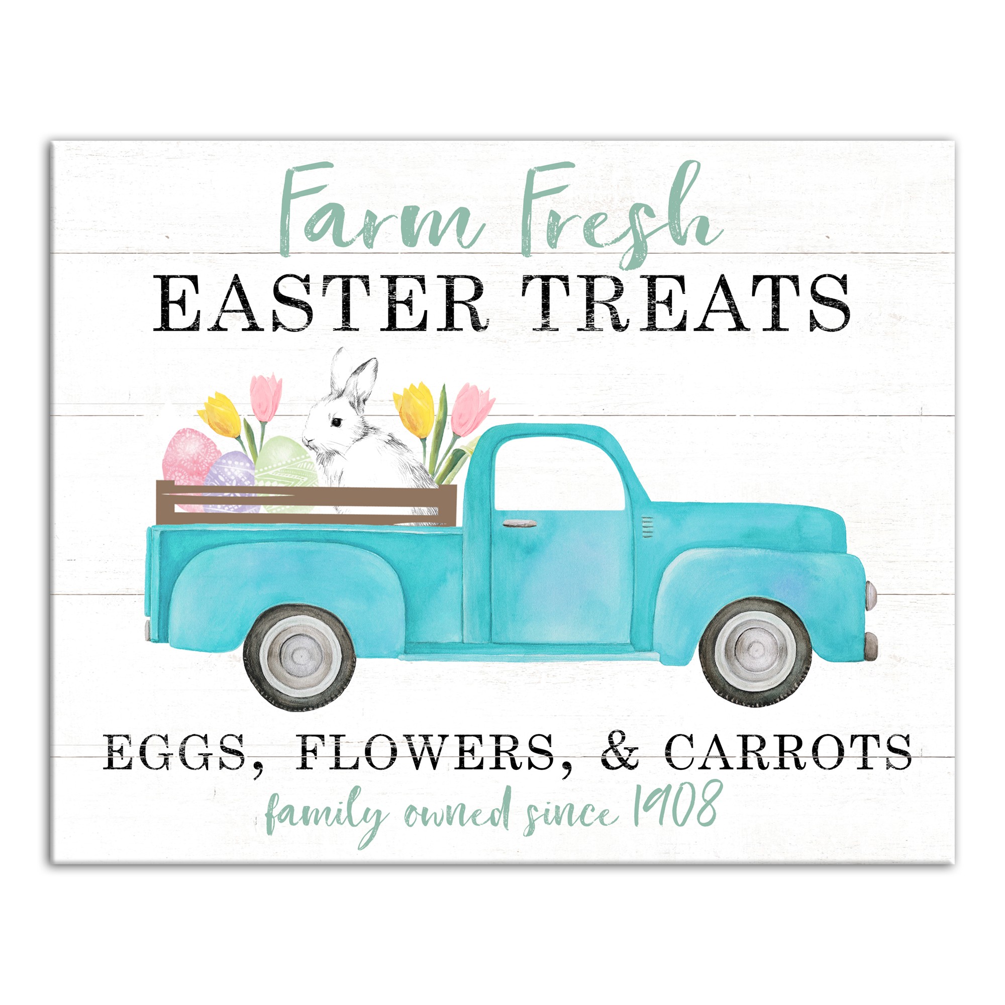 Farm Fresh Easter Treats Truck 16x20 Canvas Wall Art