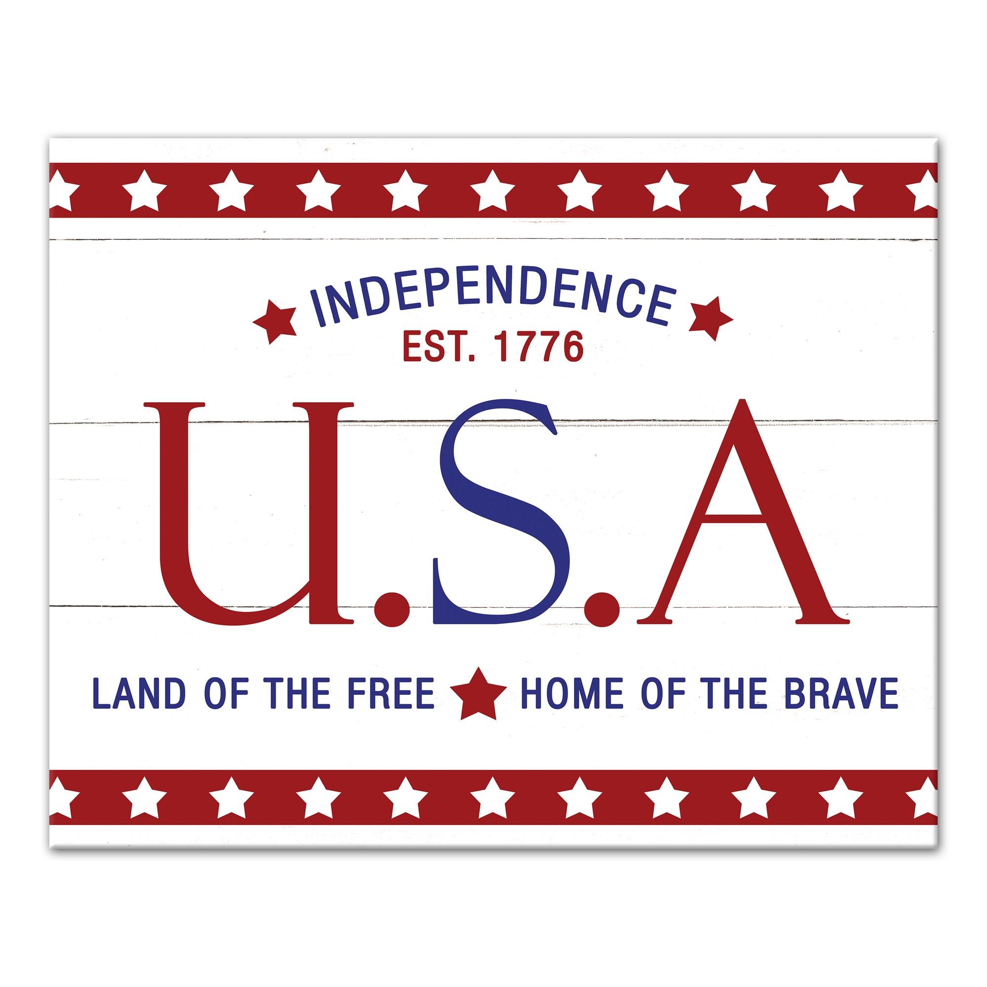 USA Independence Sign 16x20 Canvas Wall Art